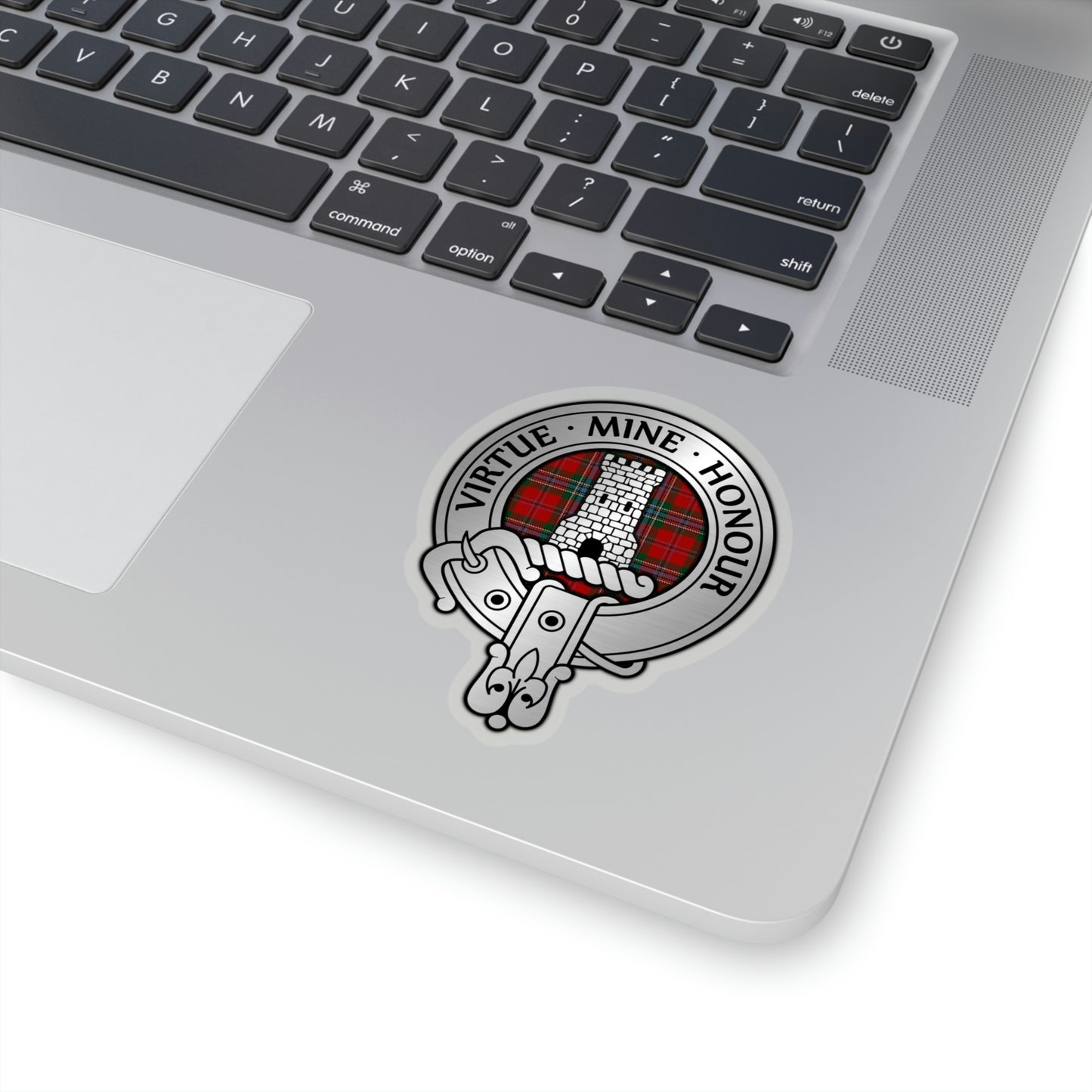 Clan MacLean Crest & Tartan Kiss-Cut Stickers