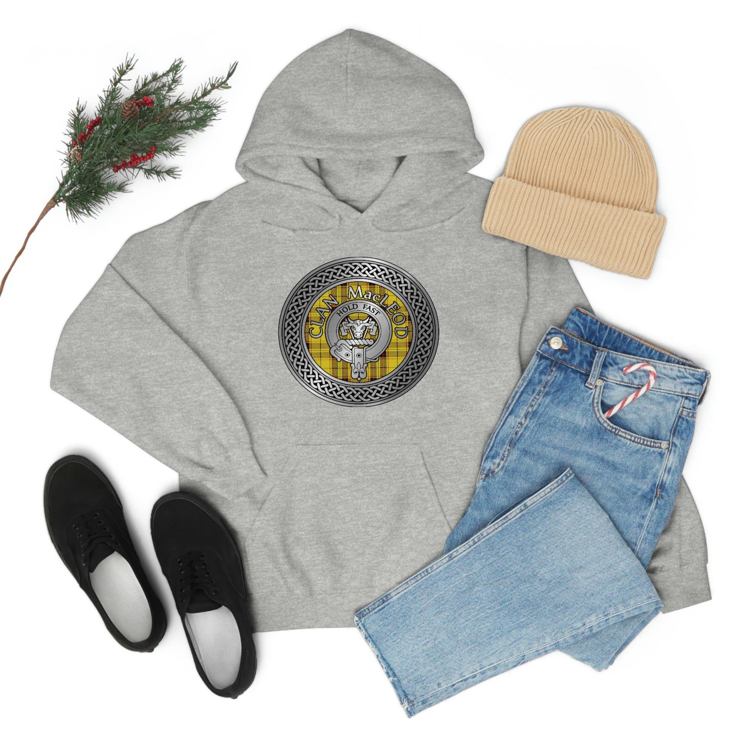 Clan MacLeod Crest & Tartan Unisex Heavy Blend™ Hooded Sweatshirt