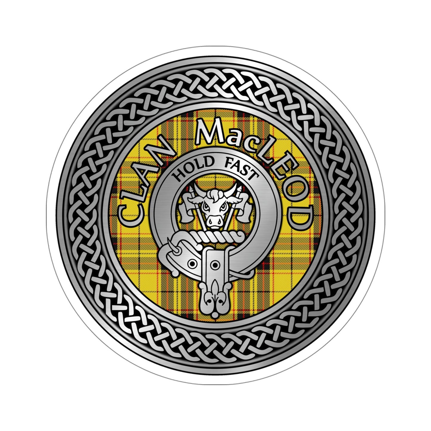 Clan MacLeod Crest & Tartan Kiss-Cut Stickers