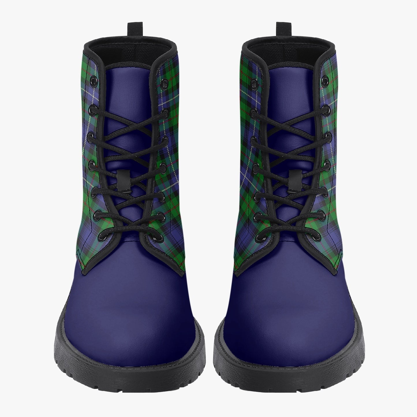 Clan Donnachaidh (Robertson) Crest & Hunting Tartan Leather Boots