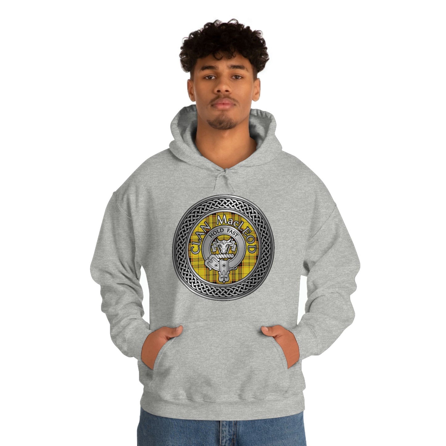 Clan MacLeod Crest & Tartan Unisex Heavy Blend™ Hooded Sweatshirt