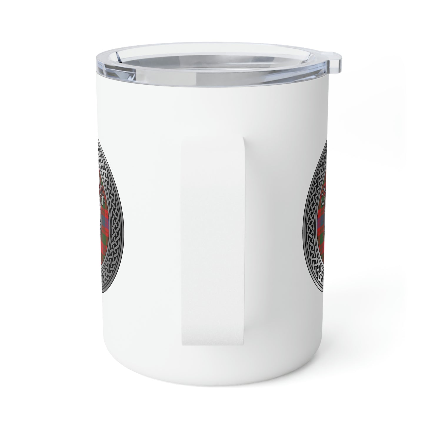 Clan Ross Crest & Tartan Insulated Coffee Mug, 10oz