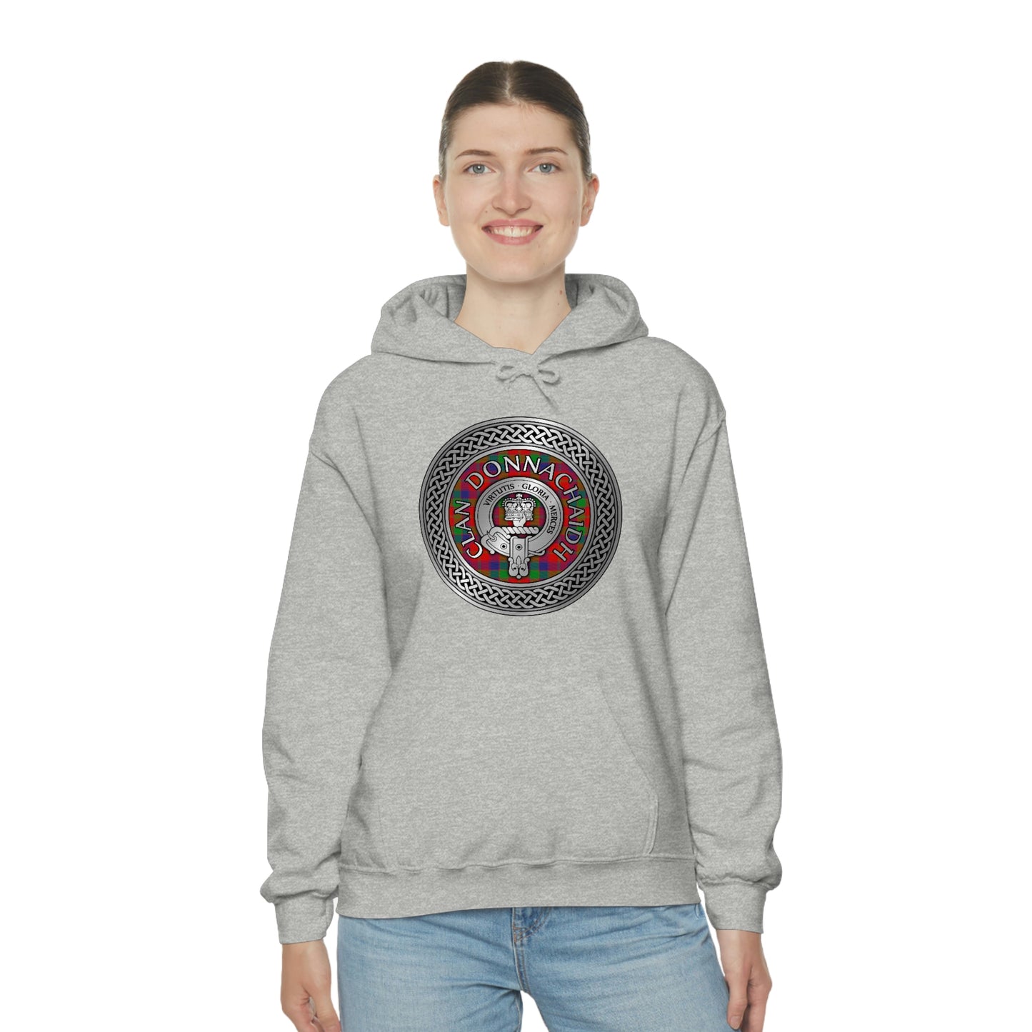 Clan Donnachaidh (Robertson) Crest & Tartan Unisex Heavy Blend™ Hooded Sweatshirt