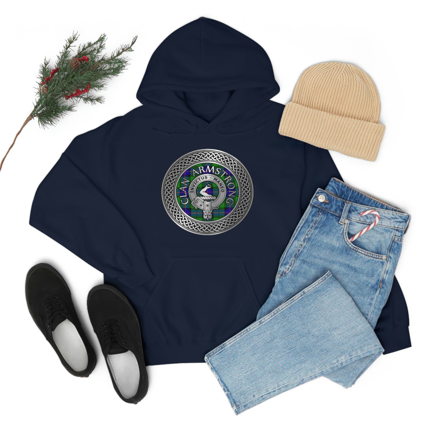 Clan Armstrong Crest & Tartan Unisex Heavy Blend™ Hooded Sweatshirt