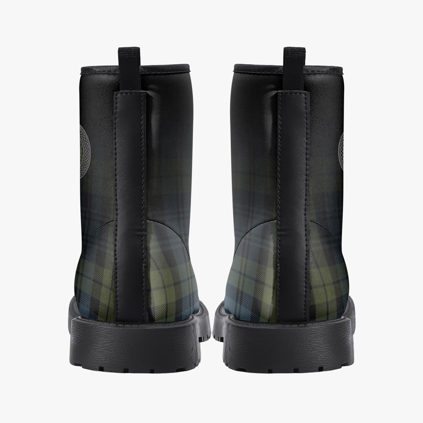 Clan Campbell Crest & Tartan Leather Boots