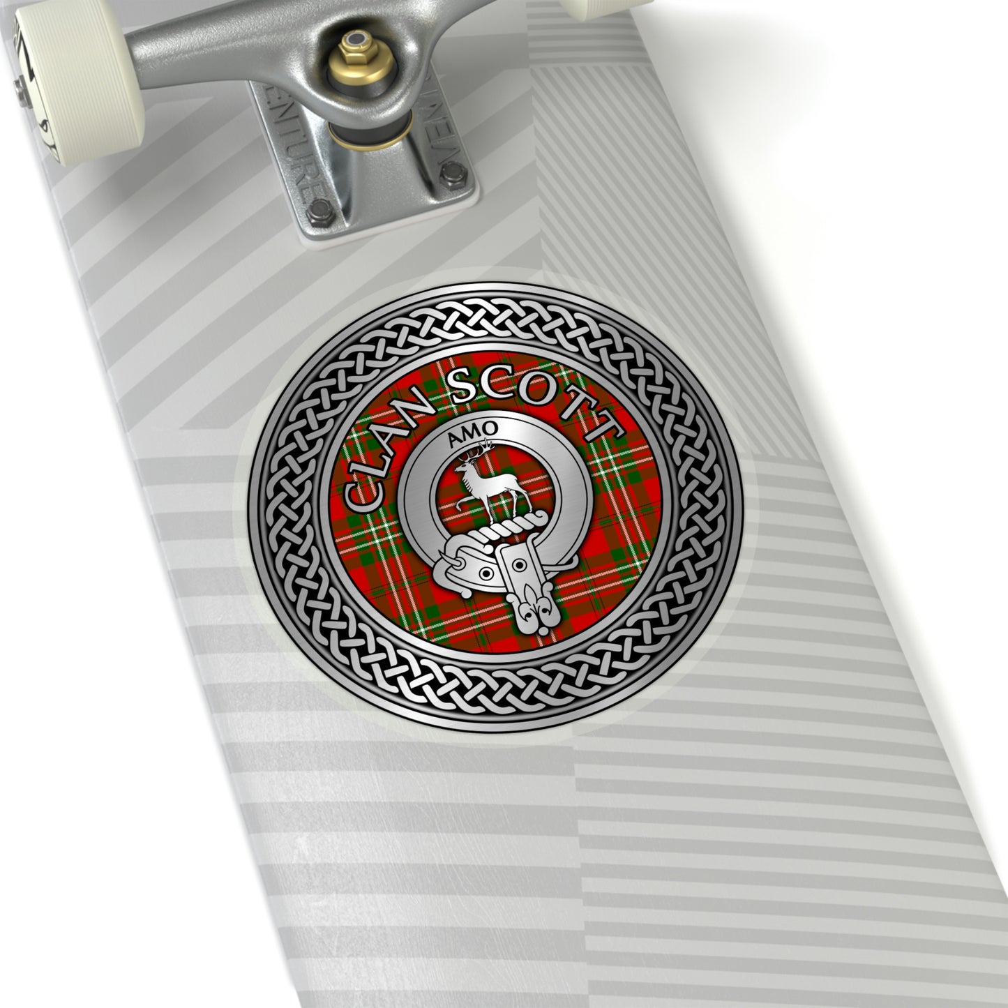 Clan Scott Crest & Tartan Kiss-Cut Stickers