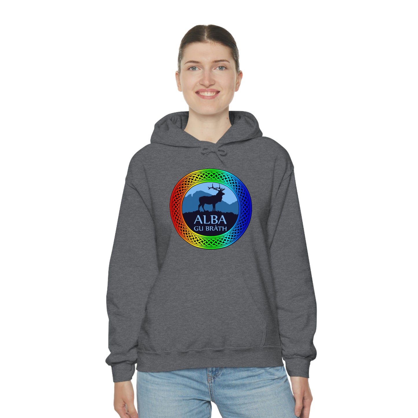 Alba Gu Brath Rainbow Knot Unisex Heavy Blend™ Hooded Sweatshirt