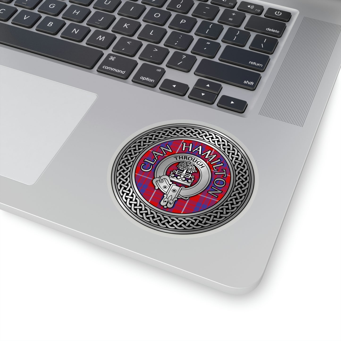 Clan Hamilton Crest & Tartan Kiss-Cut Stickers