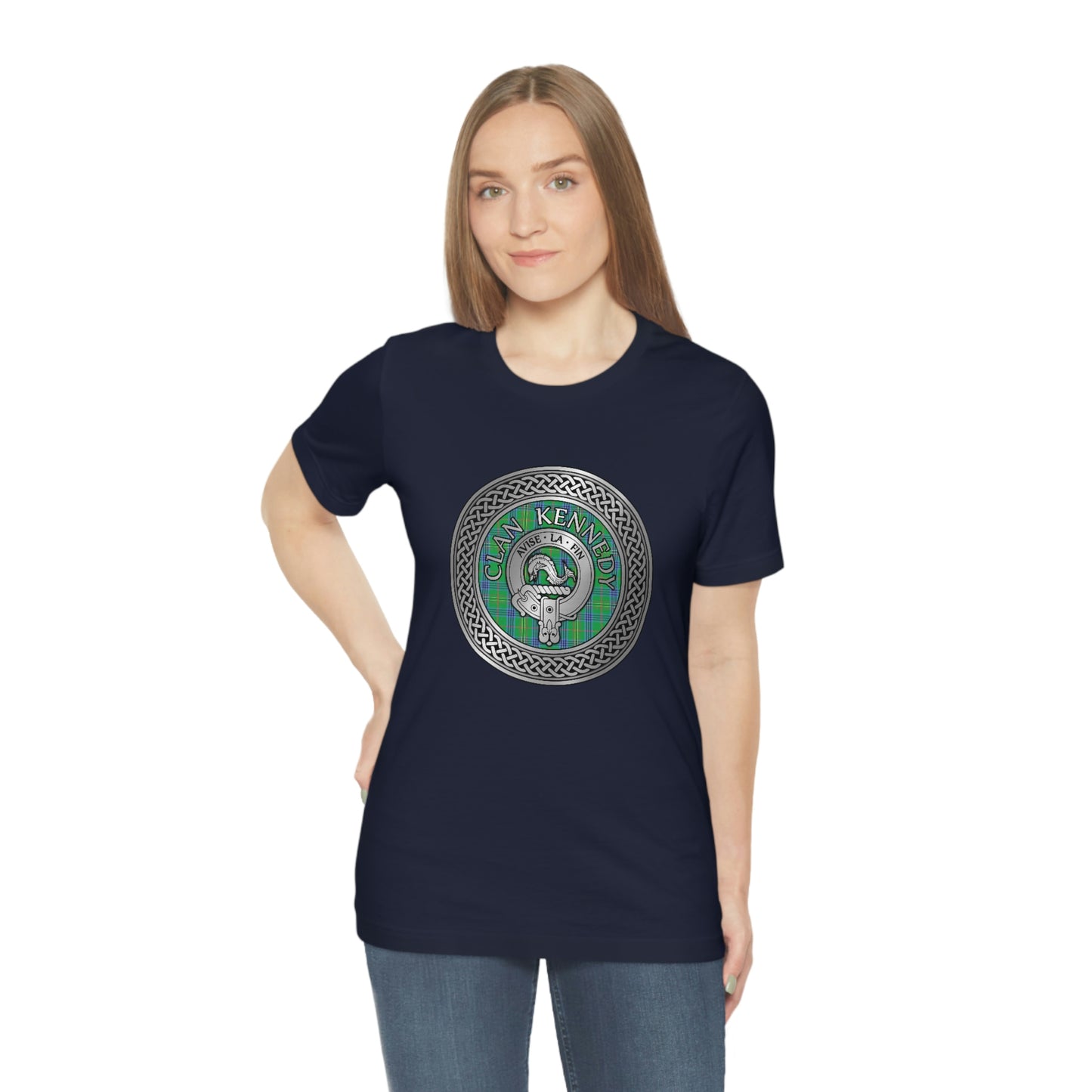 Clan Kennedy Crest & Tartan Knot T-Shirt