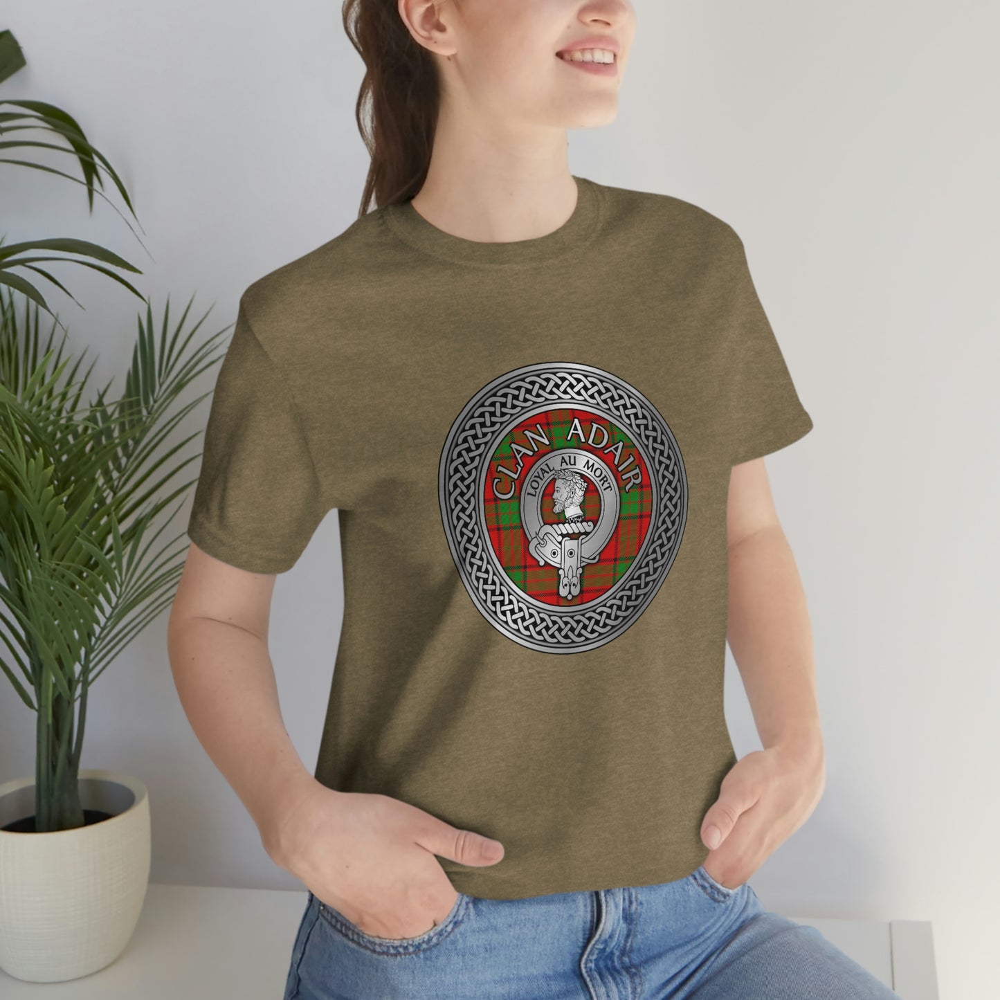 Clan Adair Crest & Tartan Knot T-Shirt