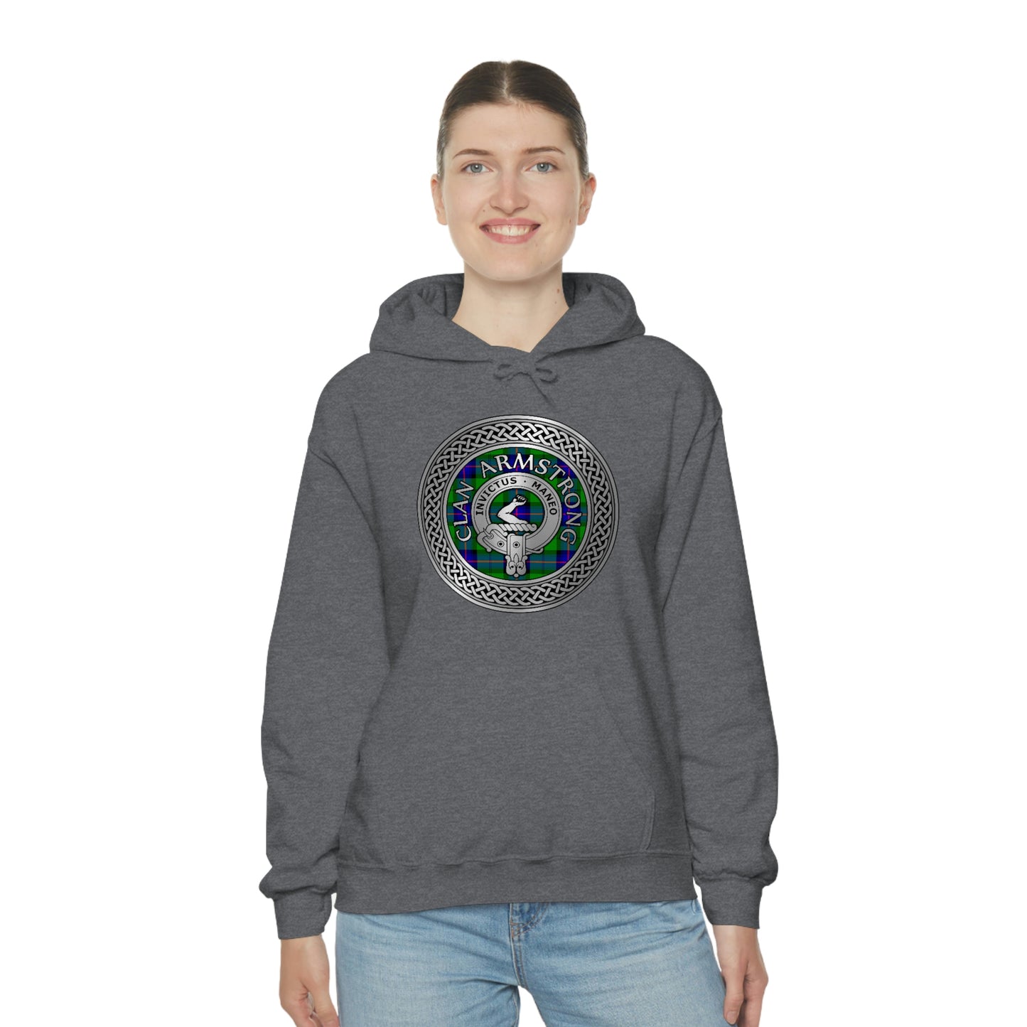 Clan Armstrong Crest & Tartan Unisex Heavy Blend™ Hooded Sweatshirt