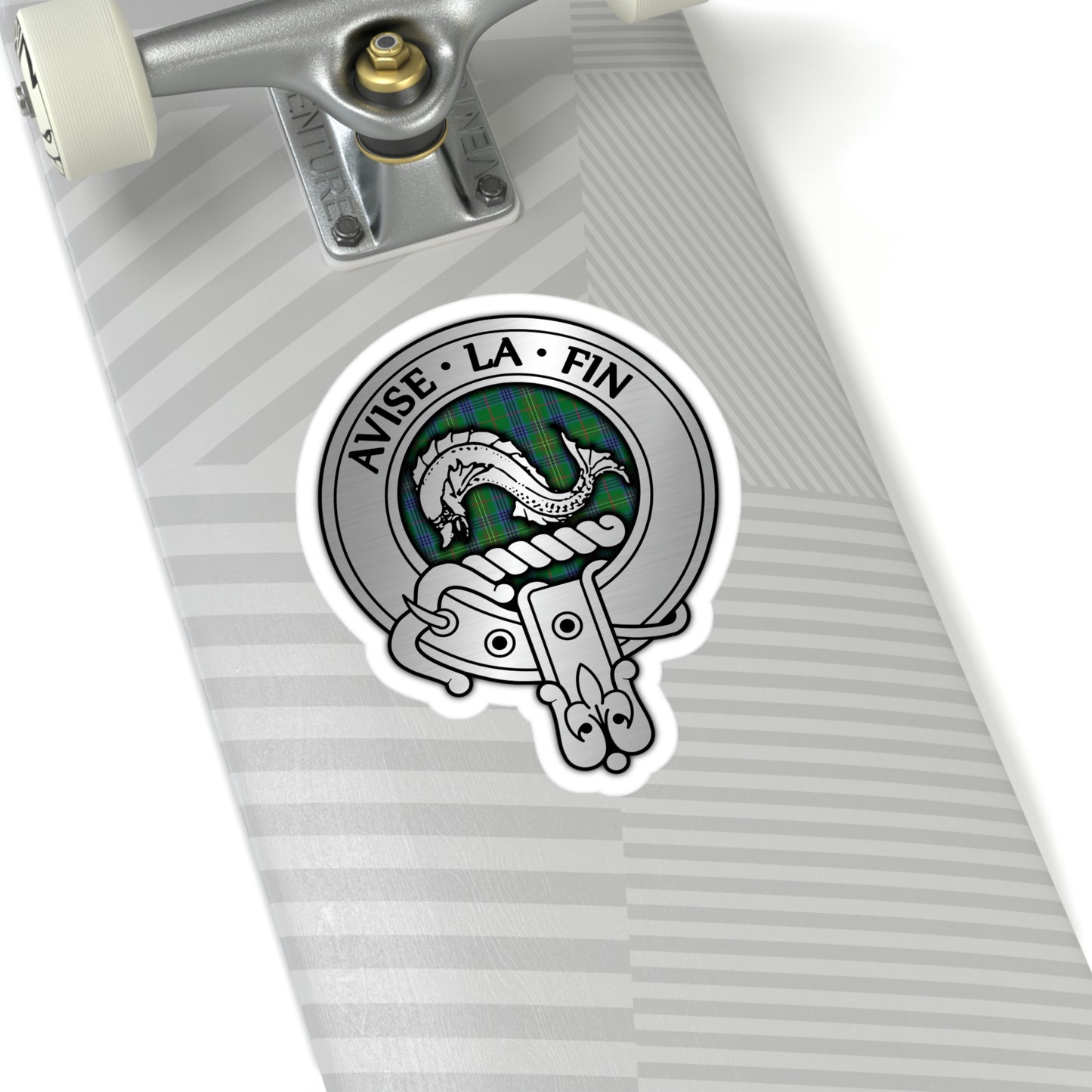 Clan Kennedy Crest & Tartan Kiss-Cut Stickers