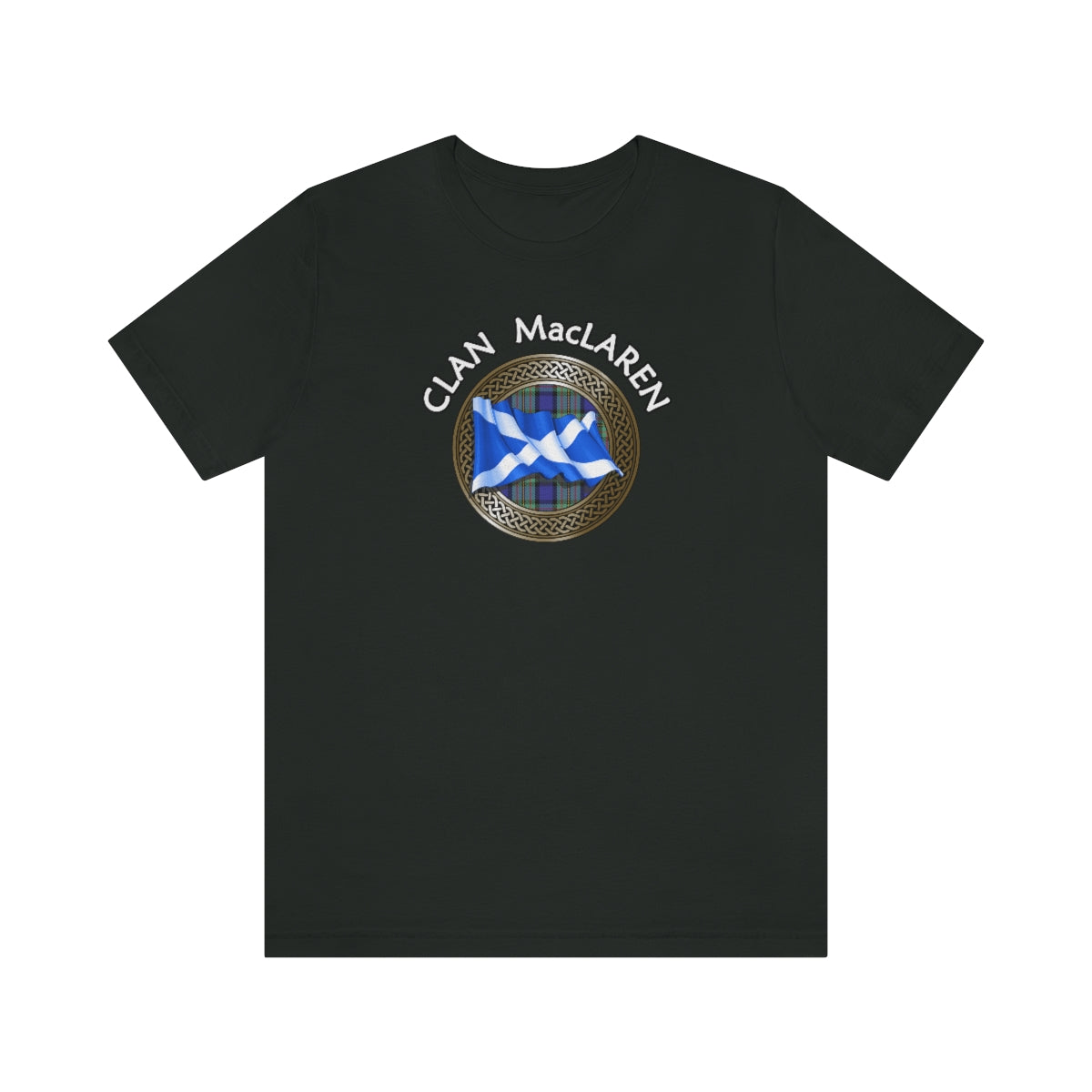 Clan MacLaren Tartan Knot & Flag T-Shirt