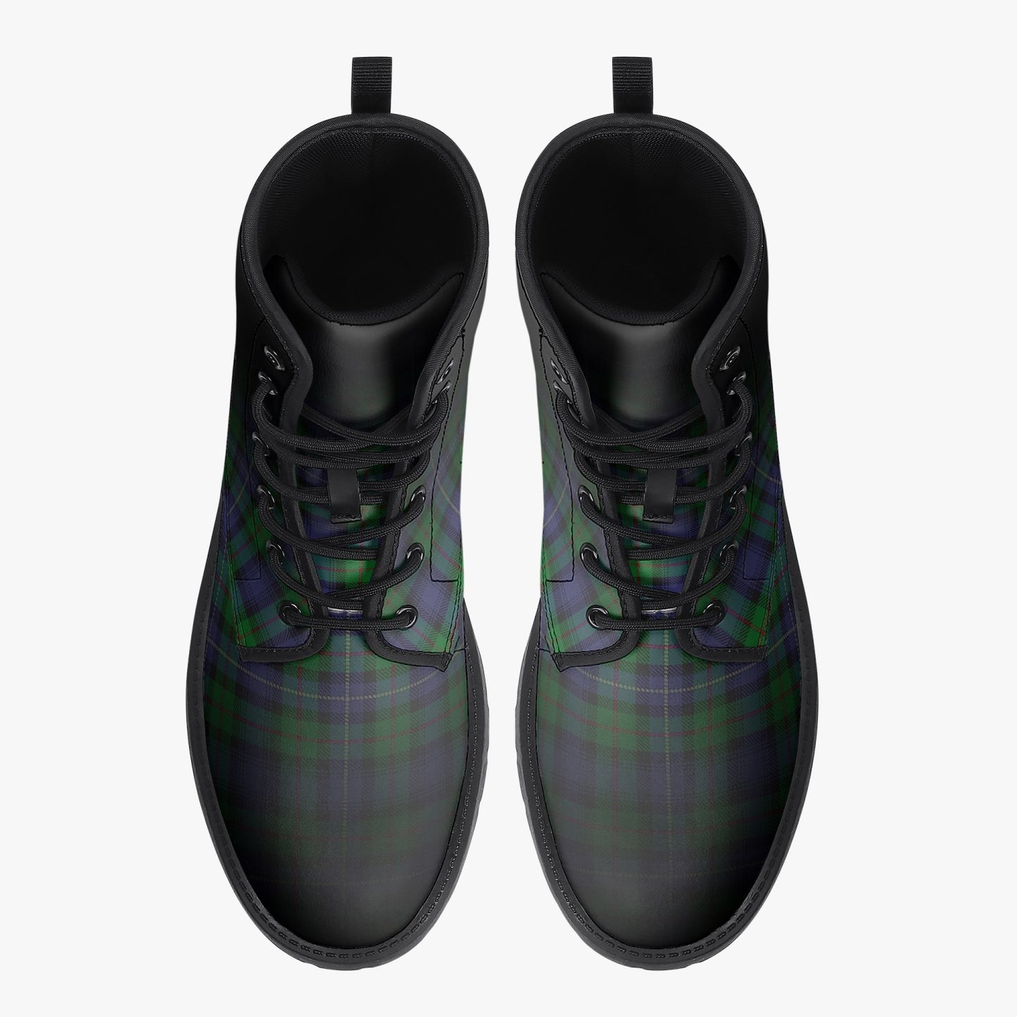 Clan Donnachaidh Crest & Hunting Tartan Leather Boots