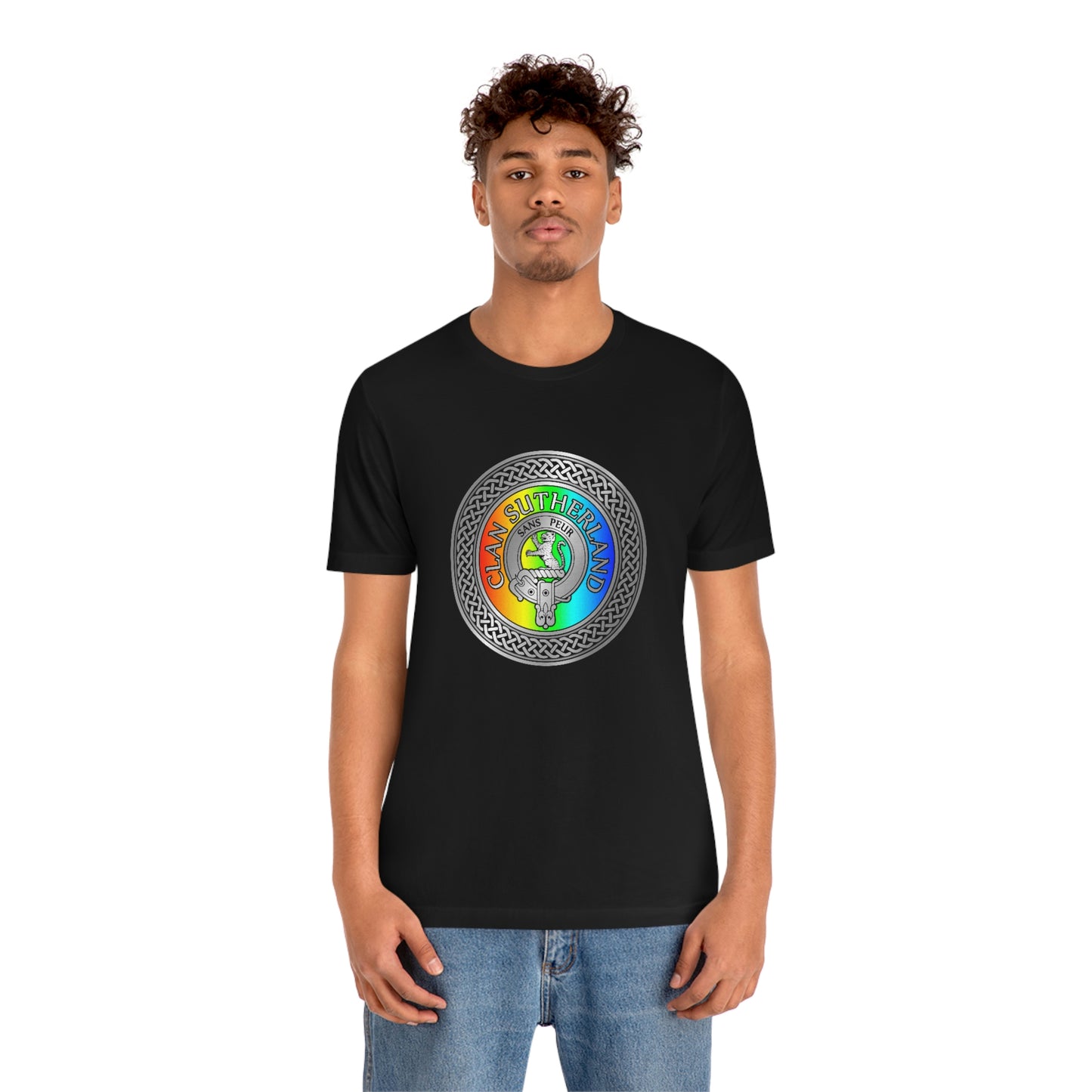 Clan Sutherland Crest & Rainbow Knot T-Shirt