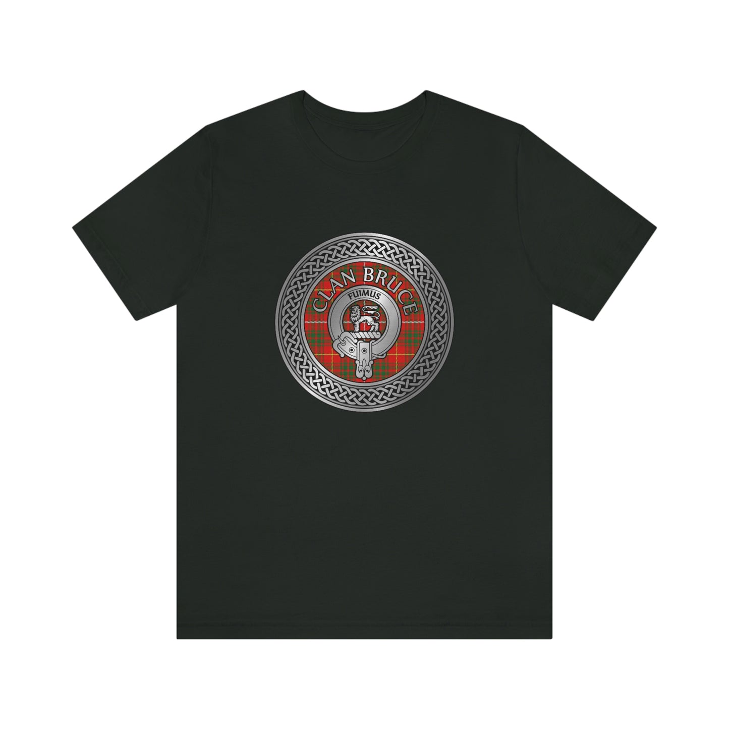 Clan Bruce Crest & Tartan Knot T-Shirt