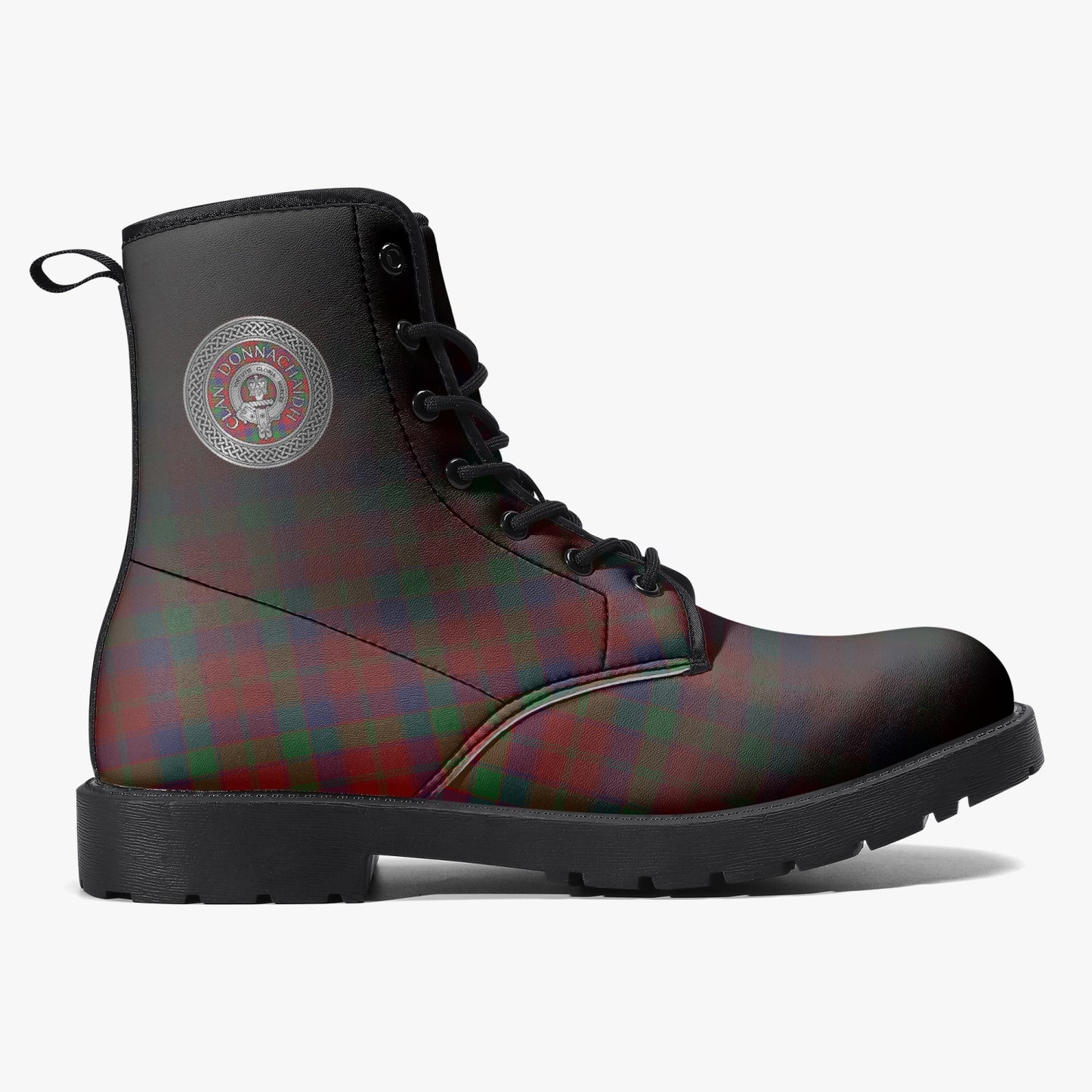 Clan Donnachaidh Crest & Tartan Leather Boots