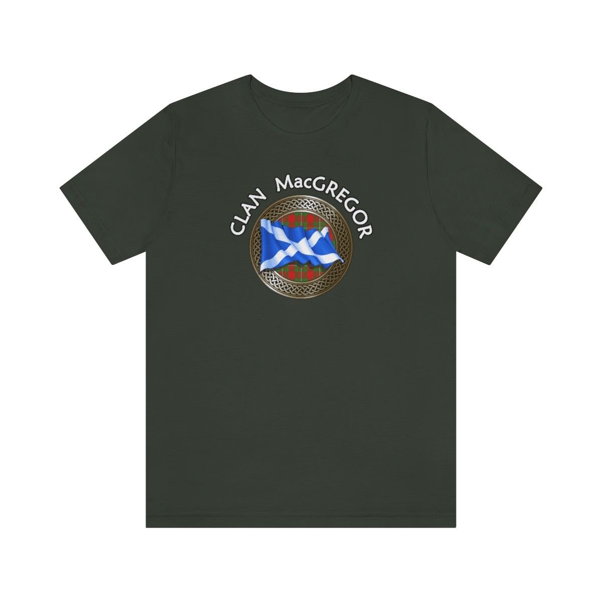 Clan MacGregor Tartan Knot & Flag T-Shirt