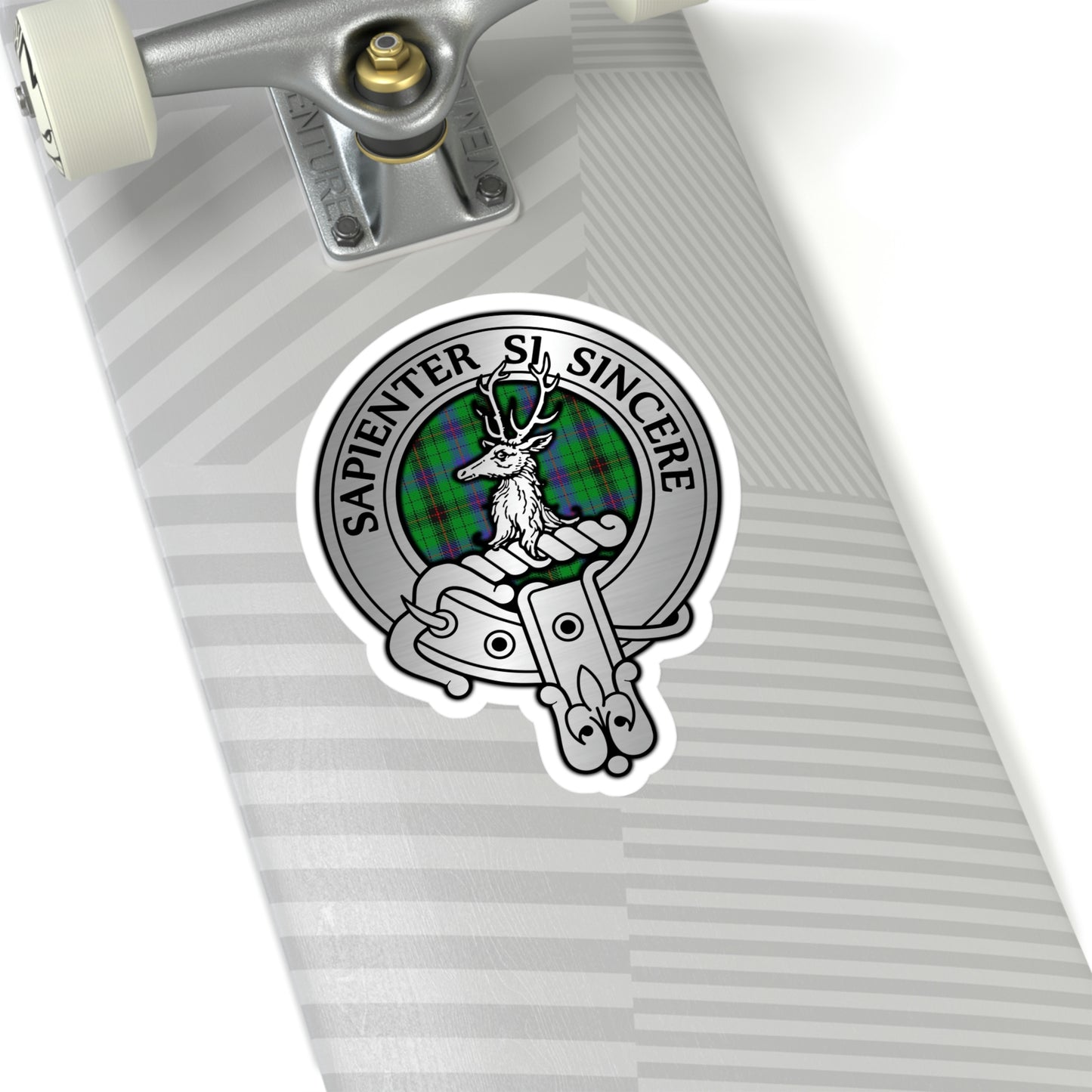 Clan Davidson Crest & Tartan Kiss-Cut Stickers