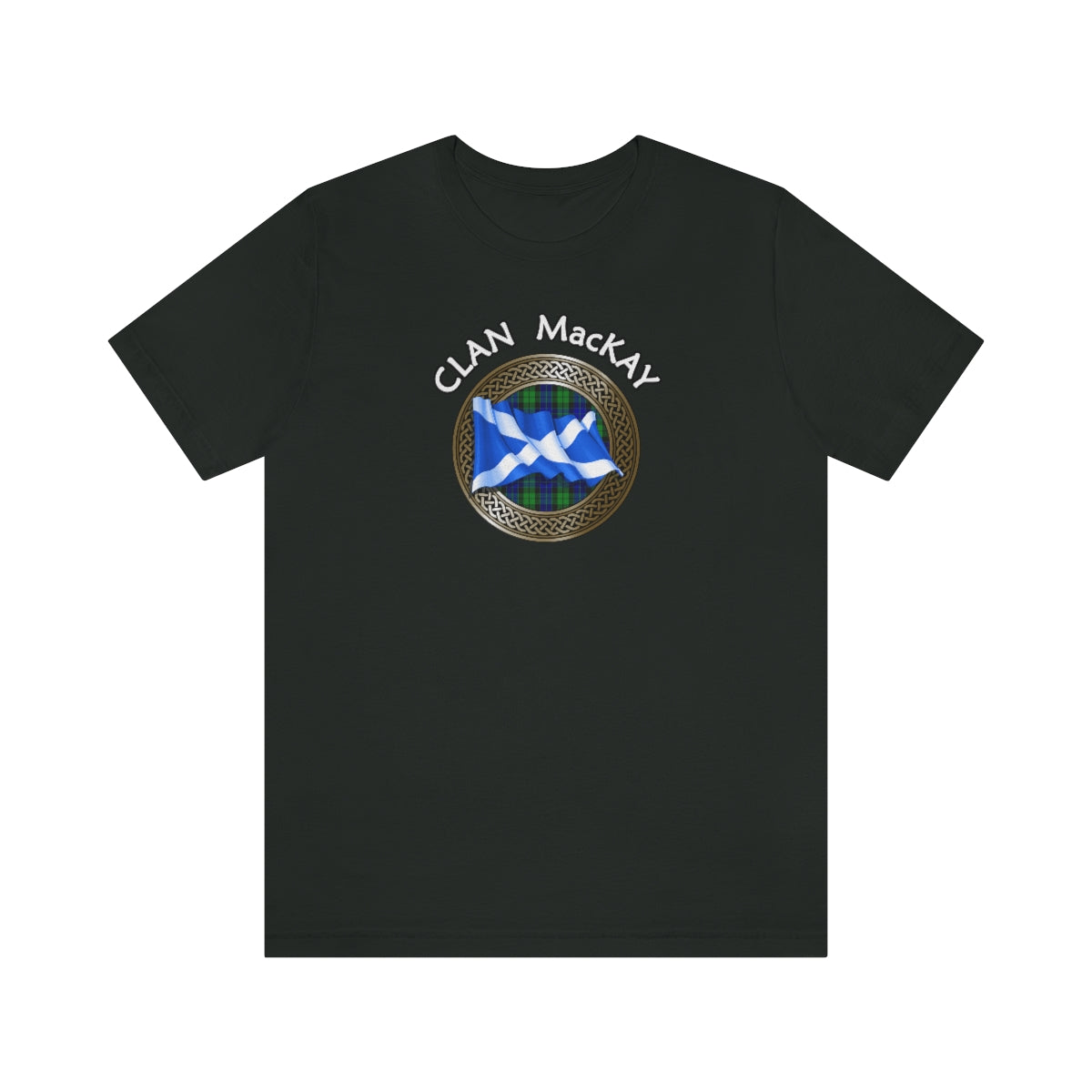 Clan MacKay Tartan Knot & Flag T-Shirt