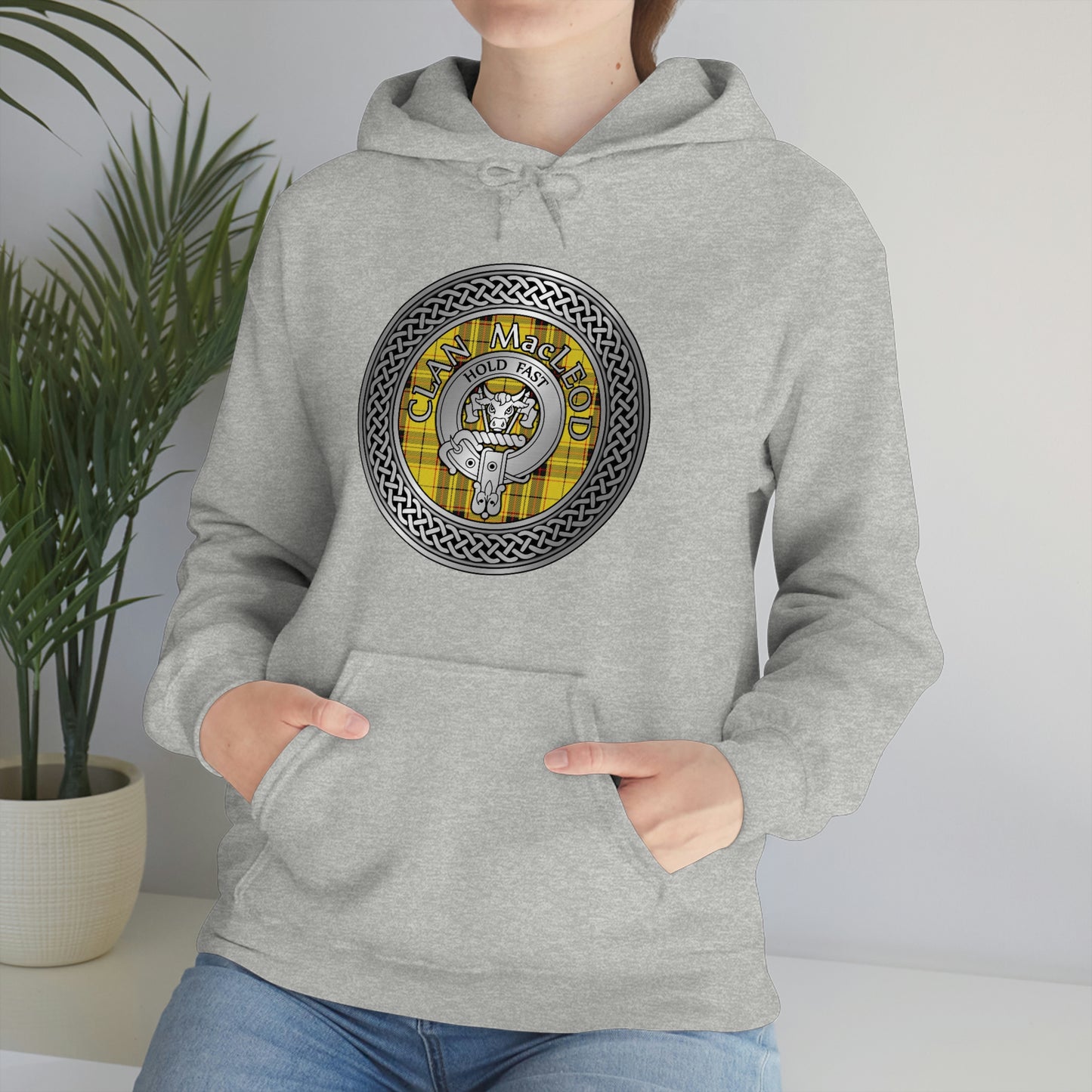 Clan MacLeod Crest & Tartan Unisex Heavy Blend™ Hooded Sweatshirt