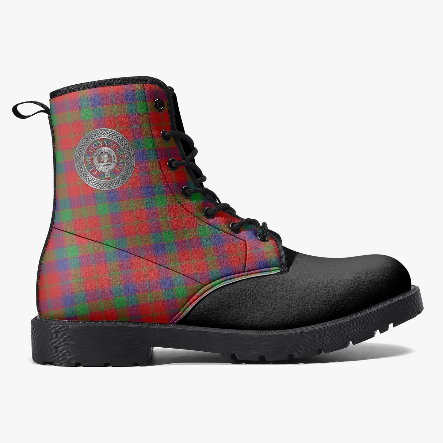 Clan Donnachaidh (Robertson) Crest & Tartan Leather Boots