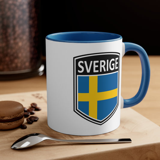 Scandi Nations - Sverige | Accent Coffee Mug, 11oz