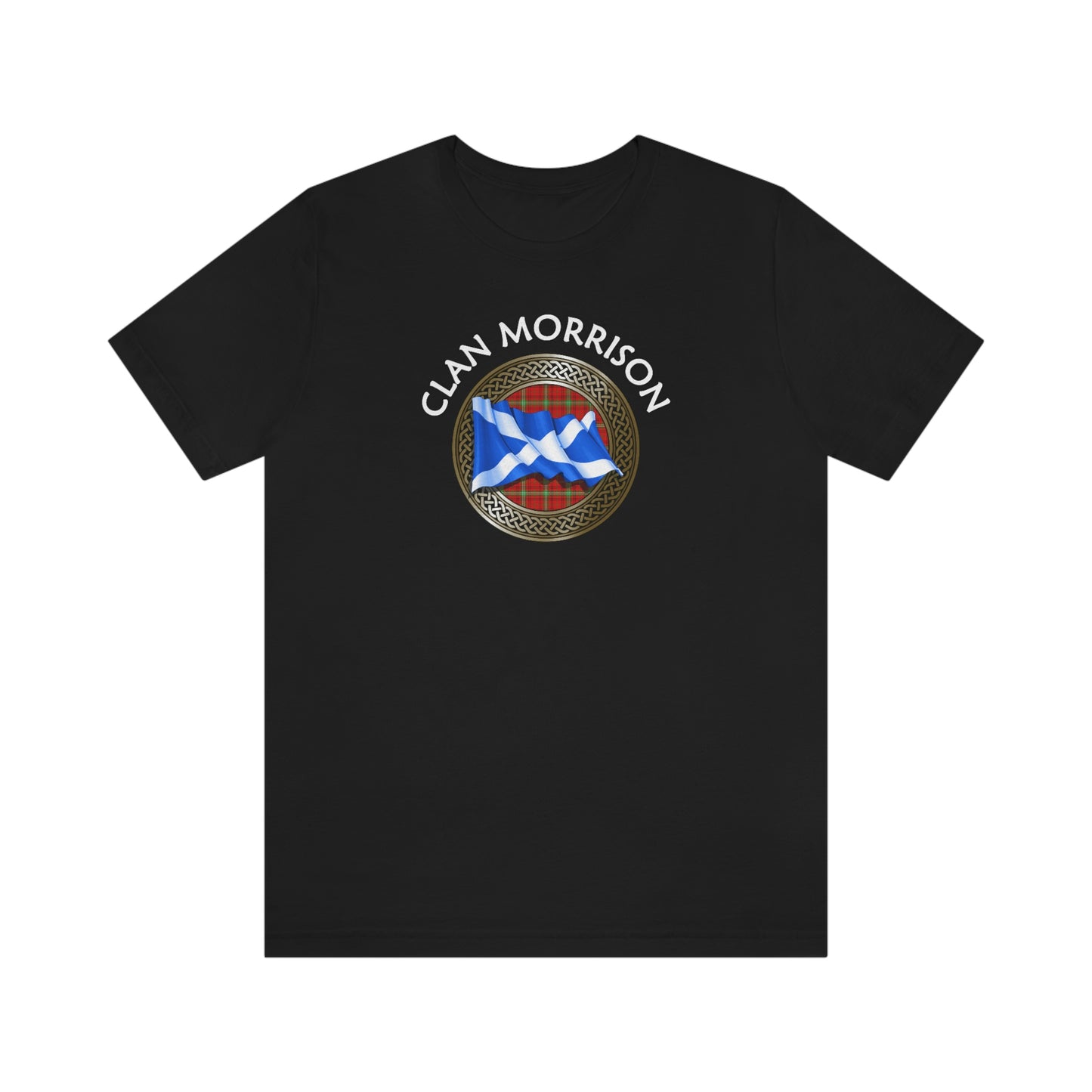 Clan Morrison Tartan Knot & Flag T-Shirt