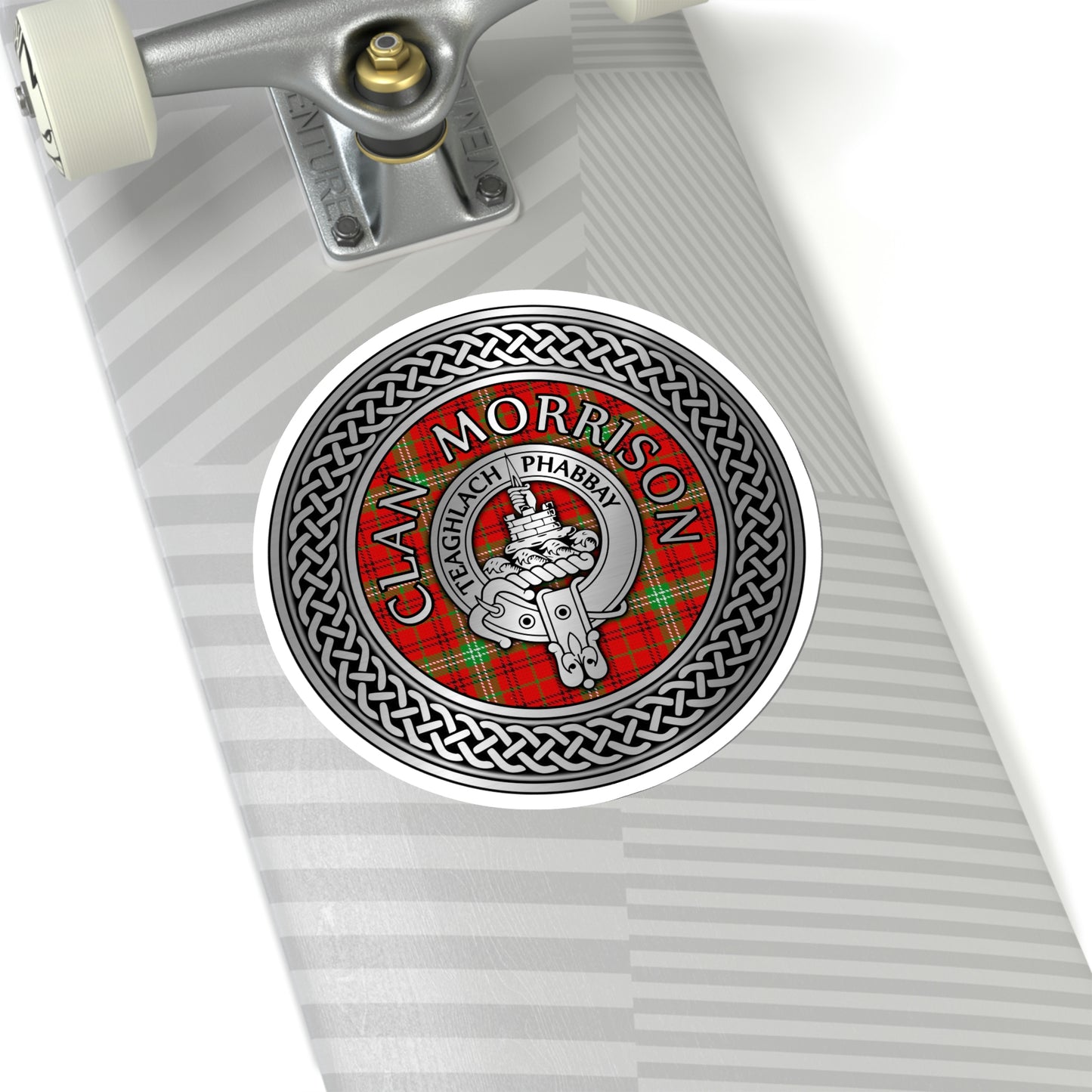 Clan Morrison Crest & Tartan Kiss-Cut Stickers