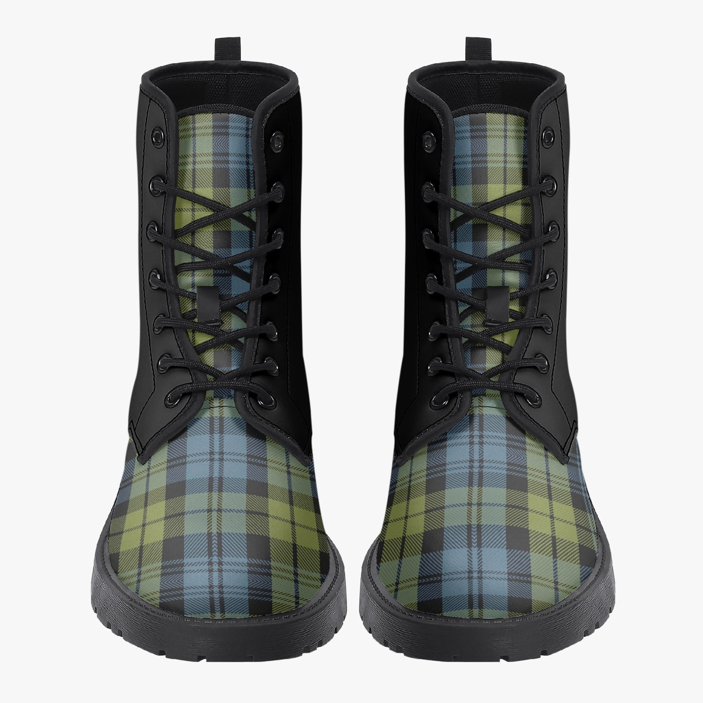 Clan Campbell Crest & Tartan Leather Boots