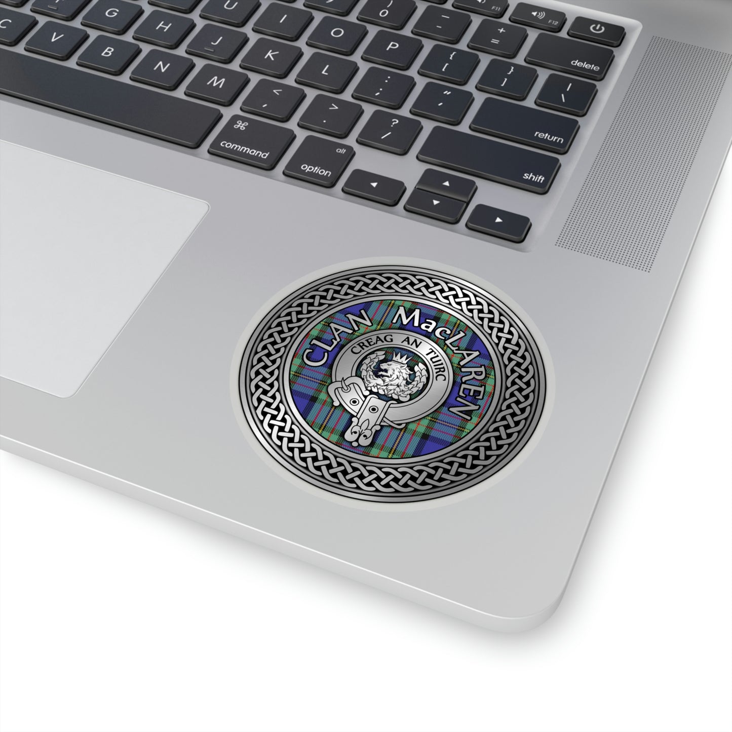 Clan MacLaren Crest & Tartan Knot Kiss-Cut Stickers