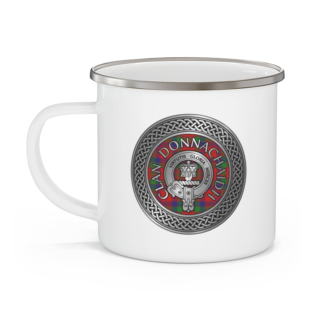 Clan Donnachaidh (Robertson) Crest & Tartan Enamel Camping Mug