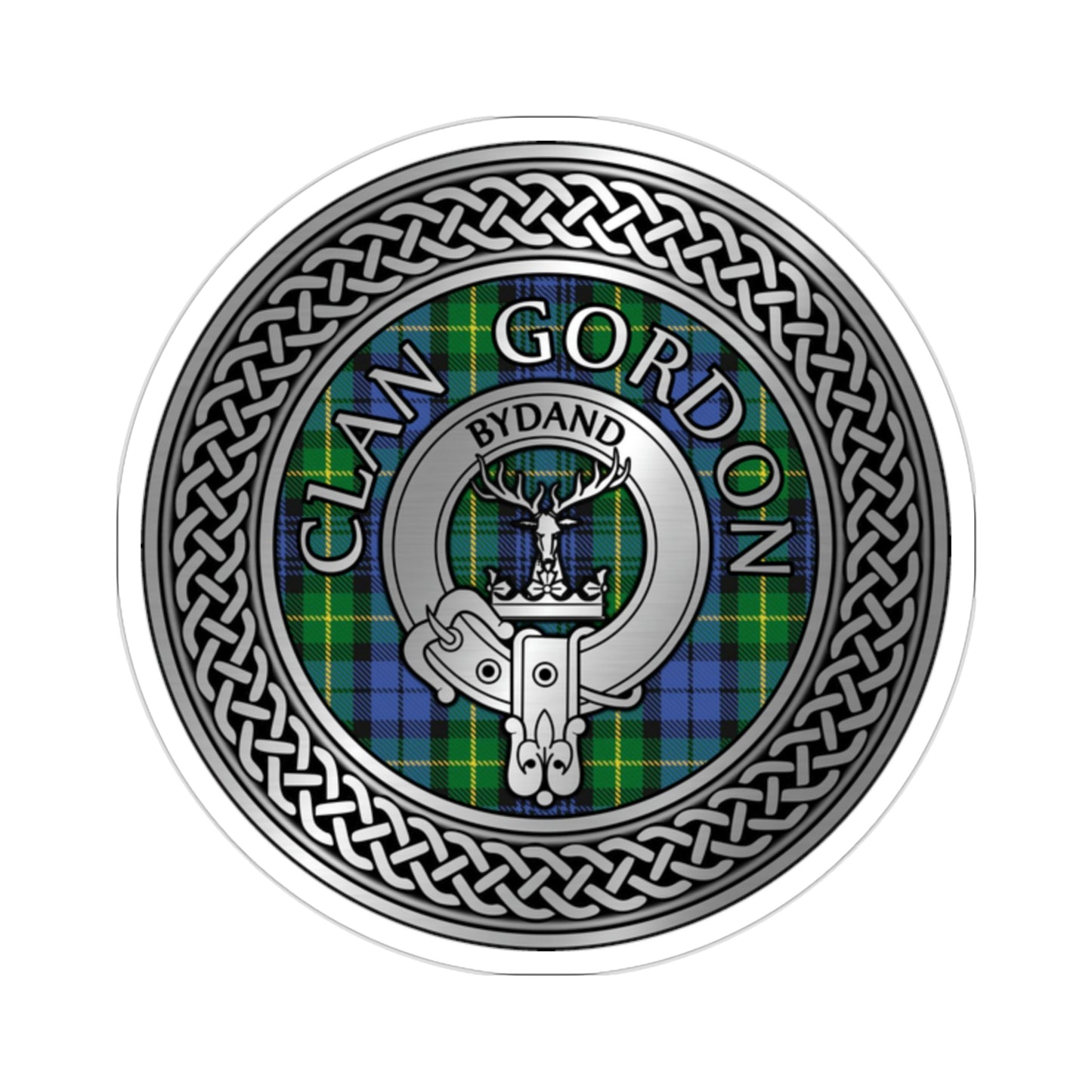 Clan Gordon Crest & Tartan Kiss-Cut Stickers