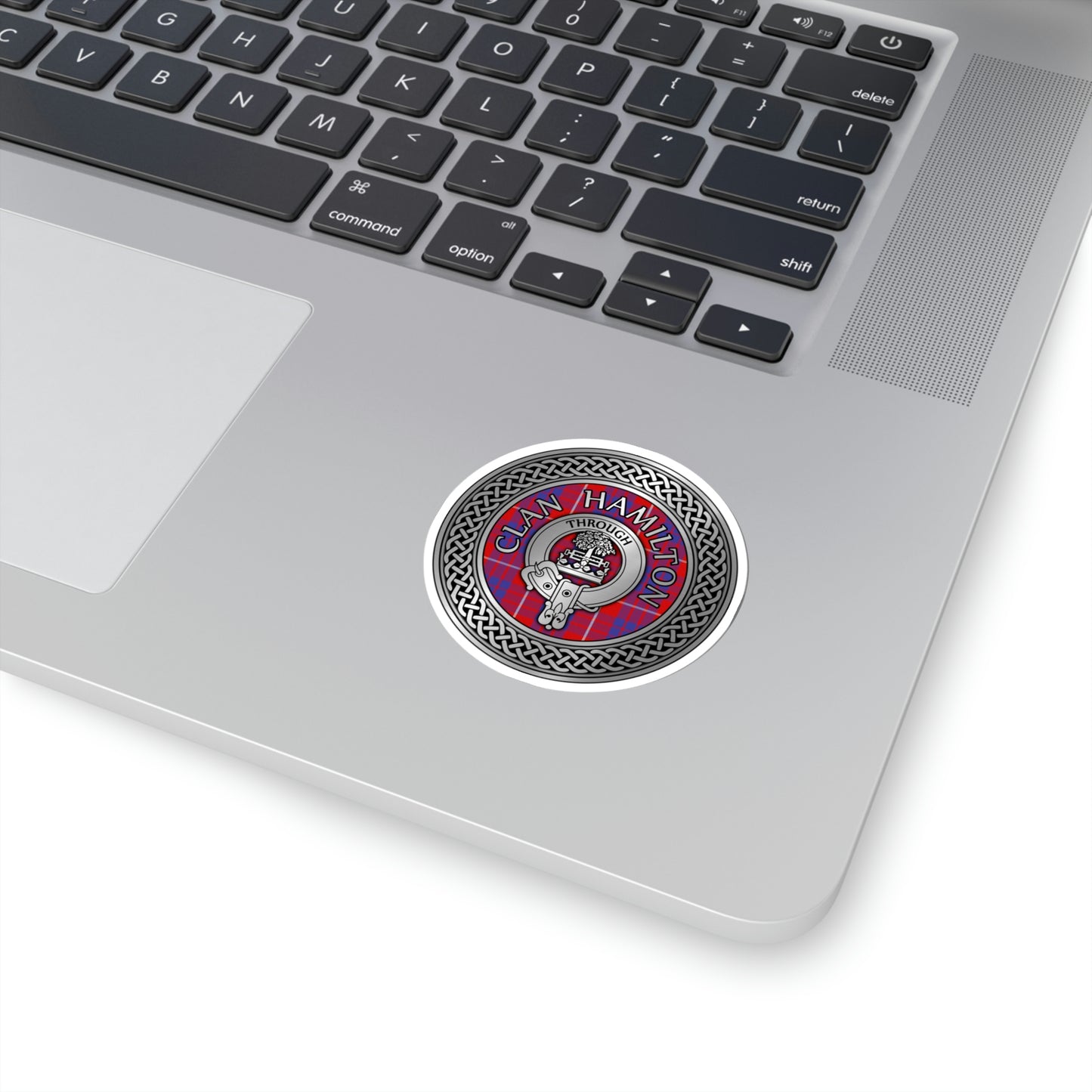 Clan Hamilton Crest & Tartan Kiss-Cut Stickers