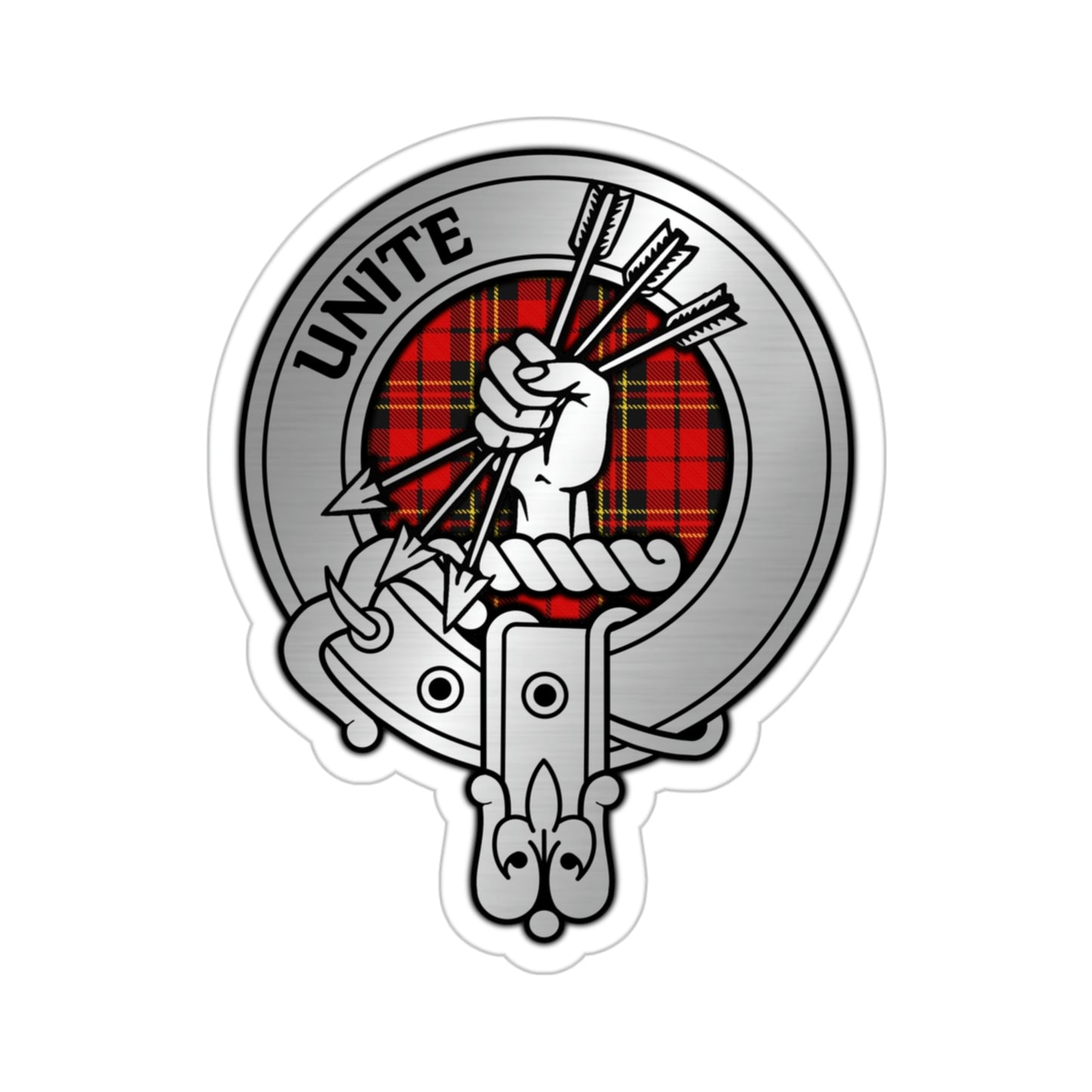 Clan Brodie Crest & Tartan Kiss-Cut Stickers