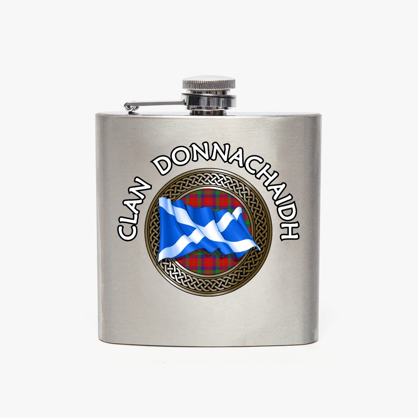 Clan Donnachaidh Tartan 6oz Stainless Steel Hip Flask