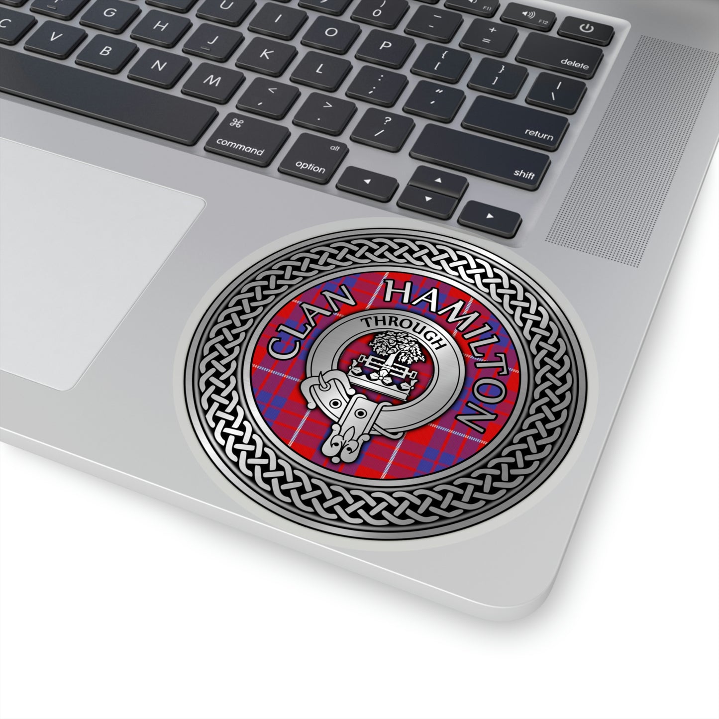 Clan Hamilton Crest & Tartan Kiss-Cut Stickers