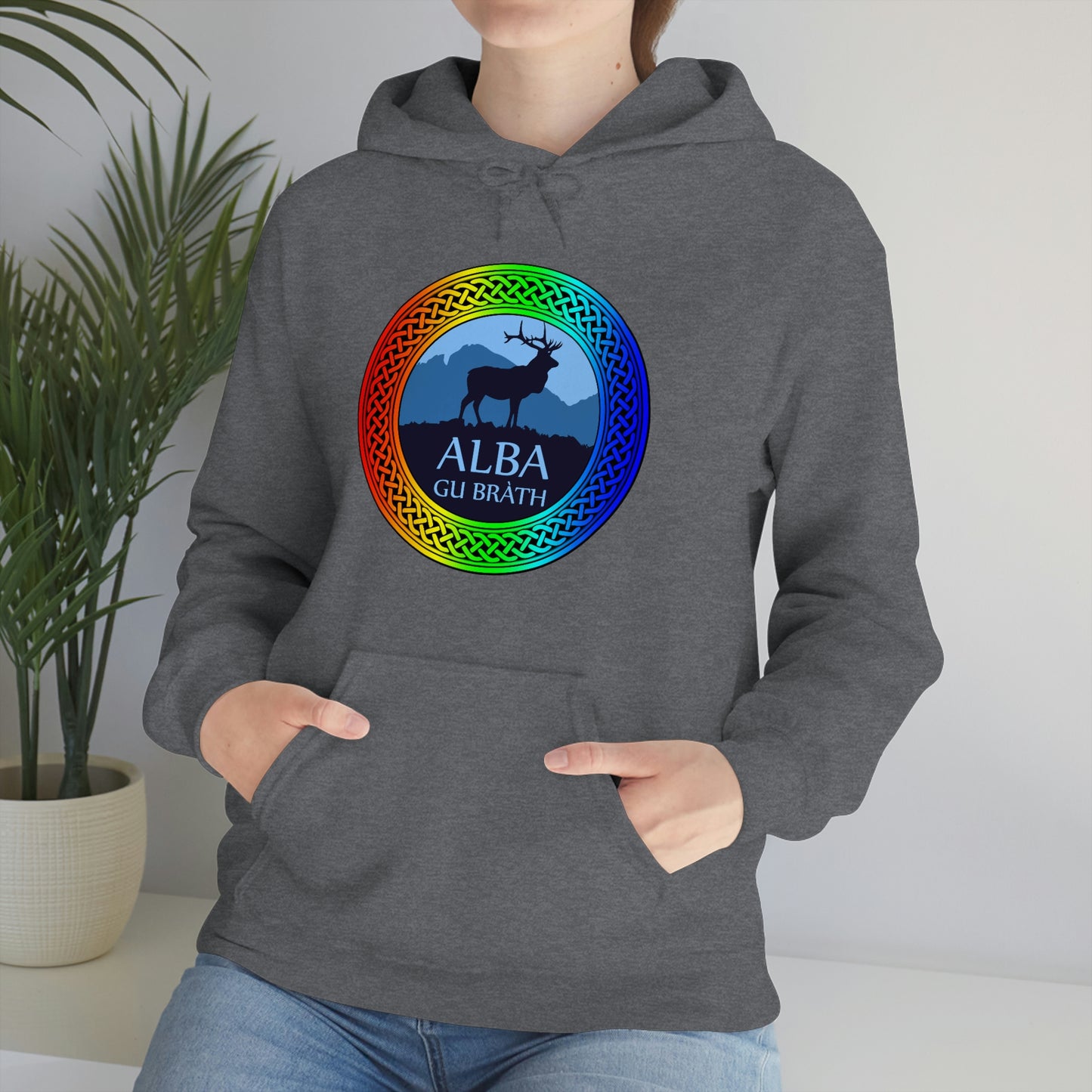 Alba Gu Brath Rainbow Knot Unisex Heavy Blend™ Hooded Sweatshirt