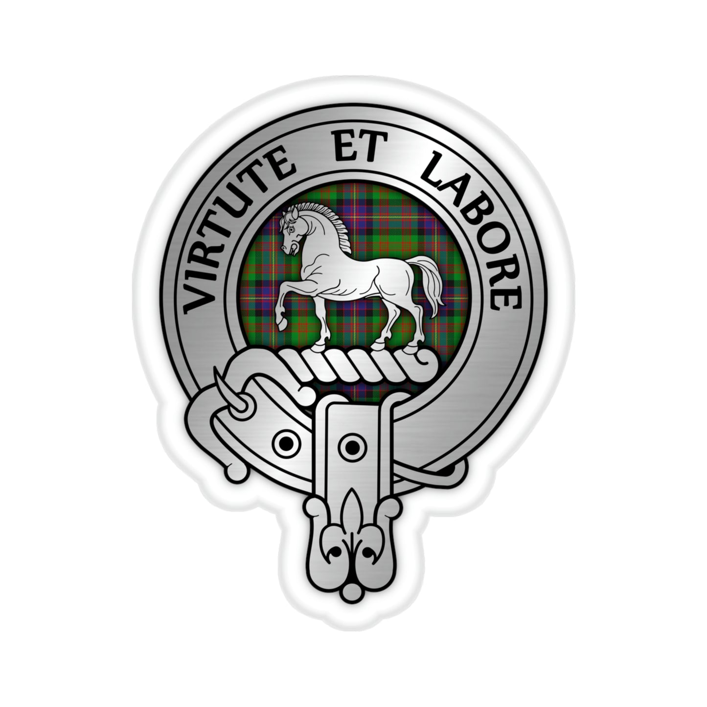 Clan Cochrane Crest & Tartan Kiss-Cut Stickers