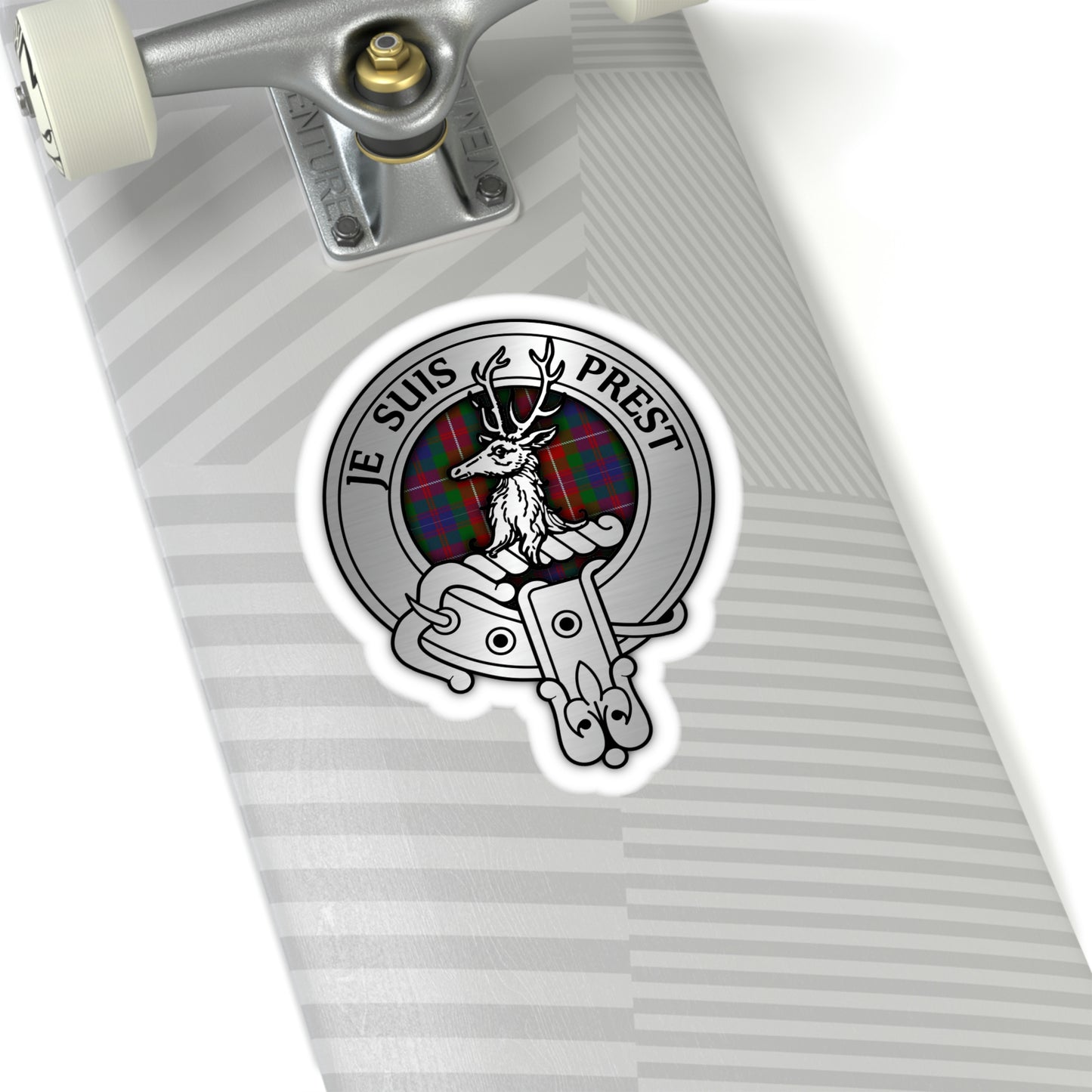 Clan Fraser Crest & Tartan Kiss-Cut Stickers