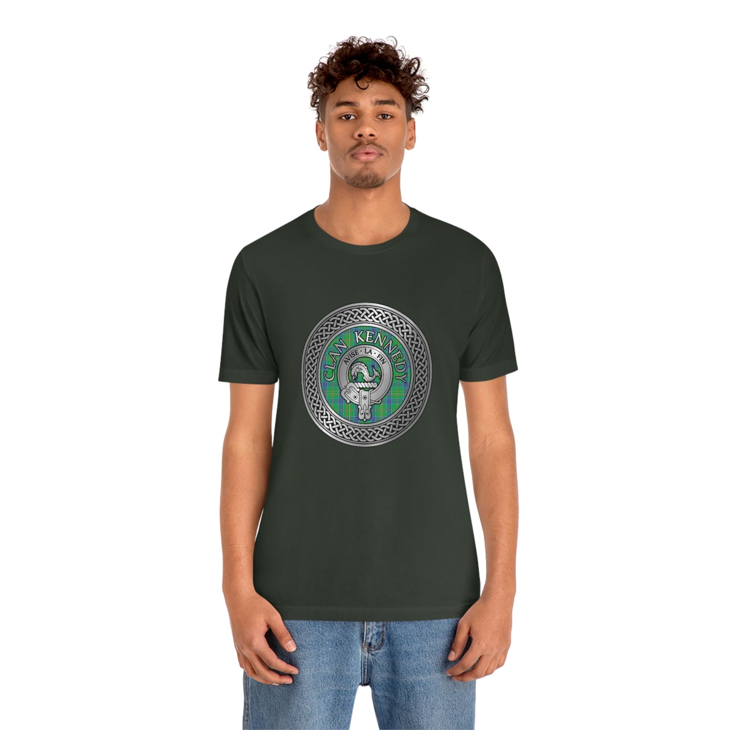 Clan Kennedy Crest & Tartan Knot T-Shirt