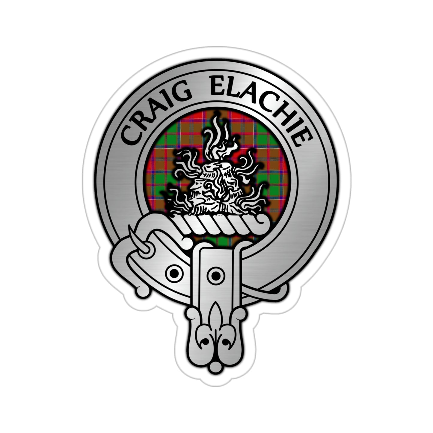 Clan Grant Crest & Tartan Kiss-Cut Stickers