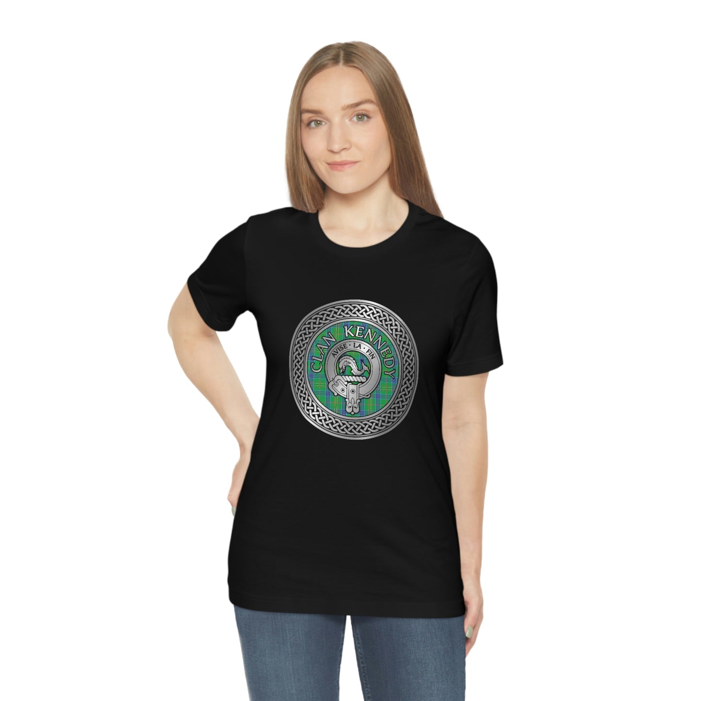 Clan Kennedy Crest & Tartan Knot T-Shirt