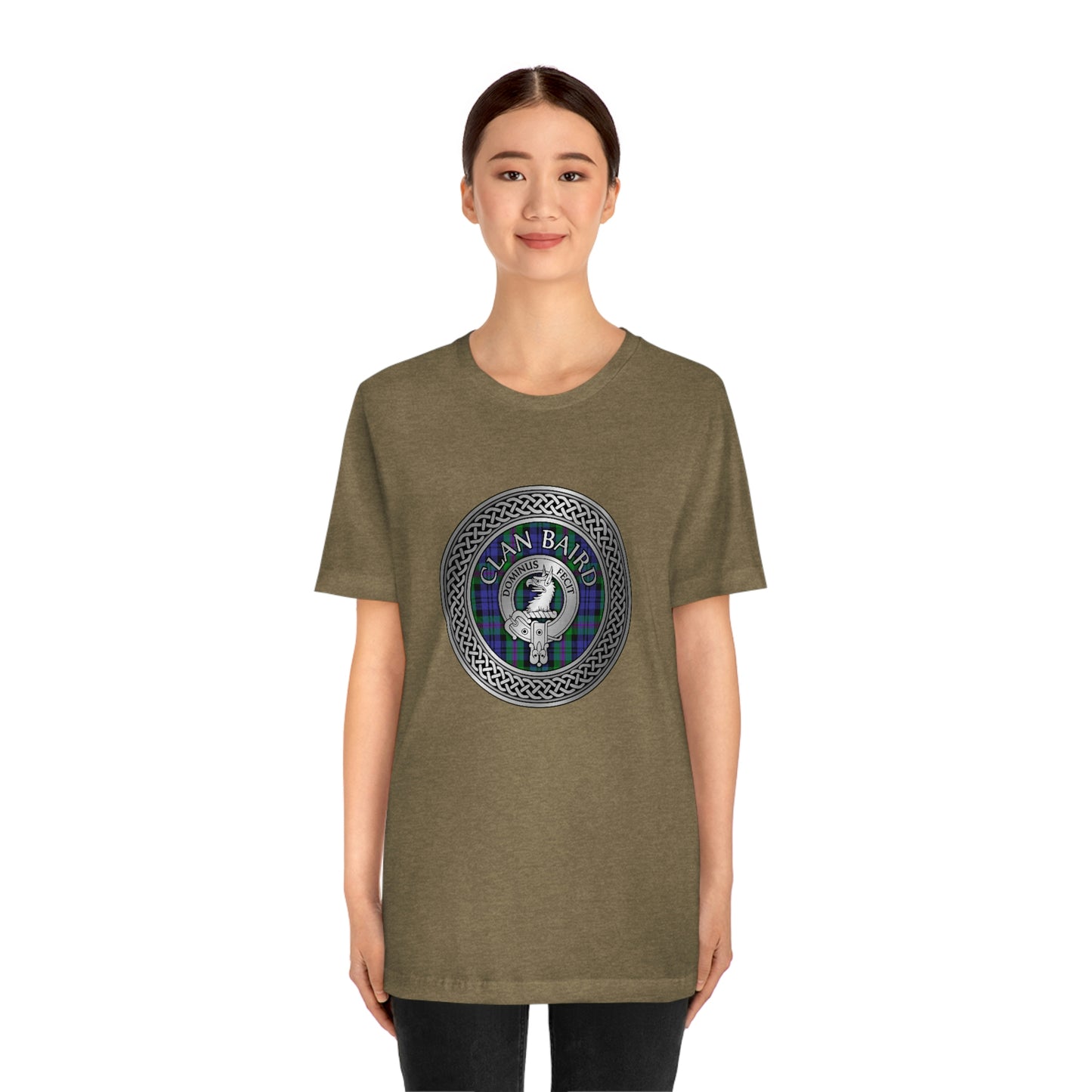 Clan Baird Crest & Tartan Knot T-Shirt