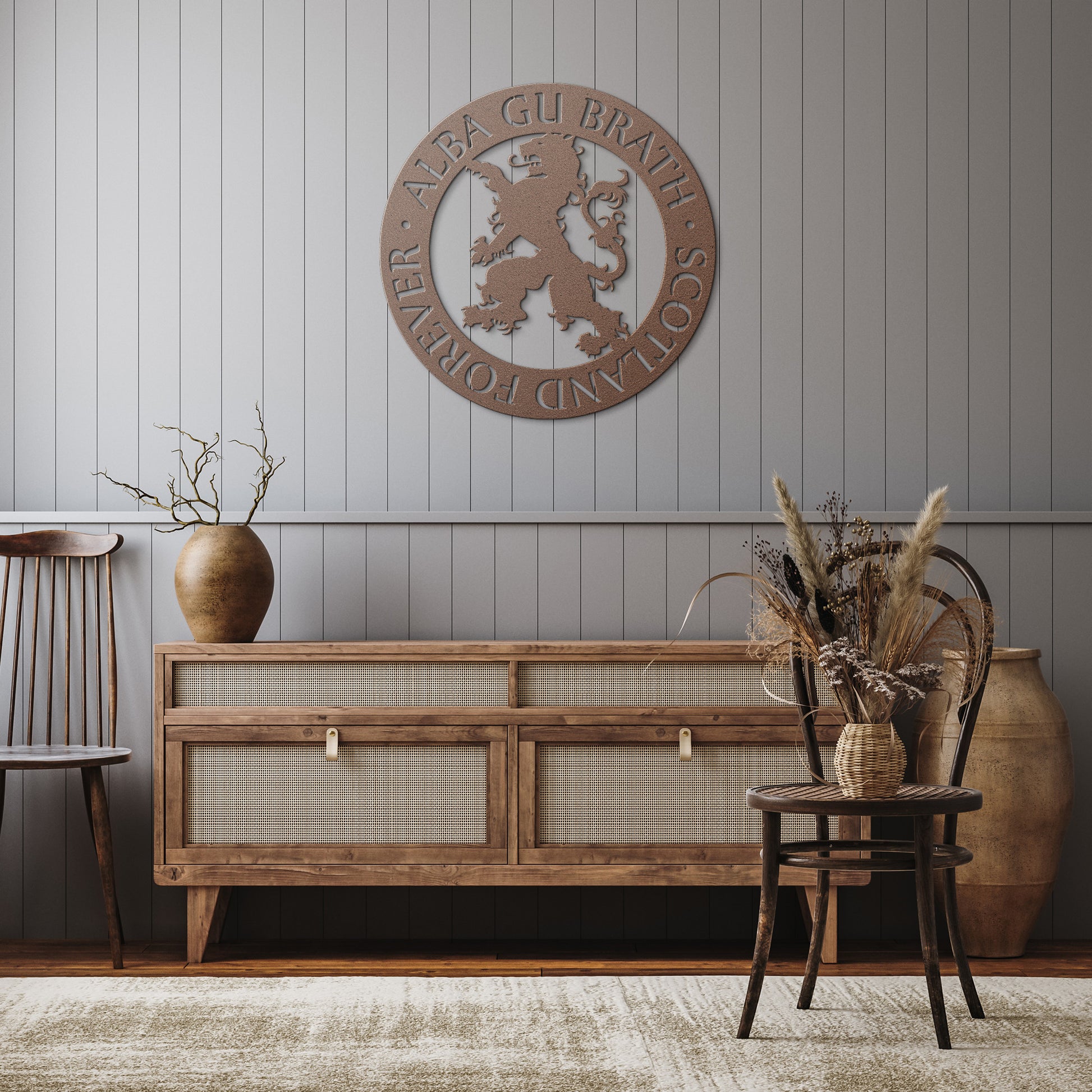 Alba Gu Brath - Scotland Forever - Lion Rampant Metal Wall Art