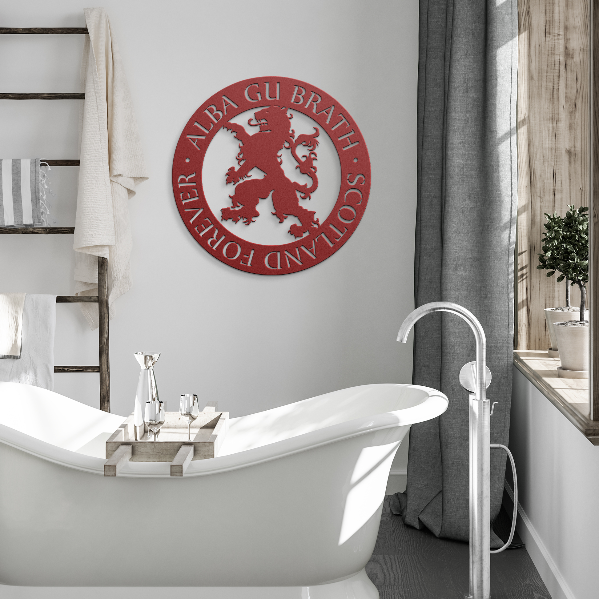 Alba Gu Brath - Scotland Forever - Lion Rampant Metal Wall Art
