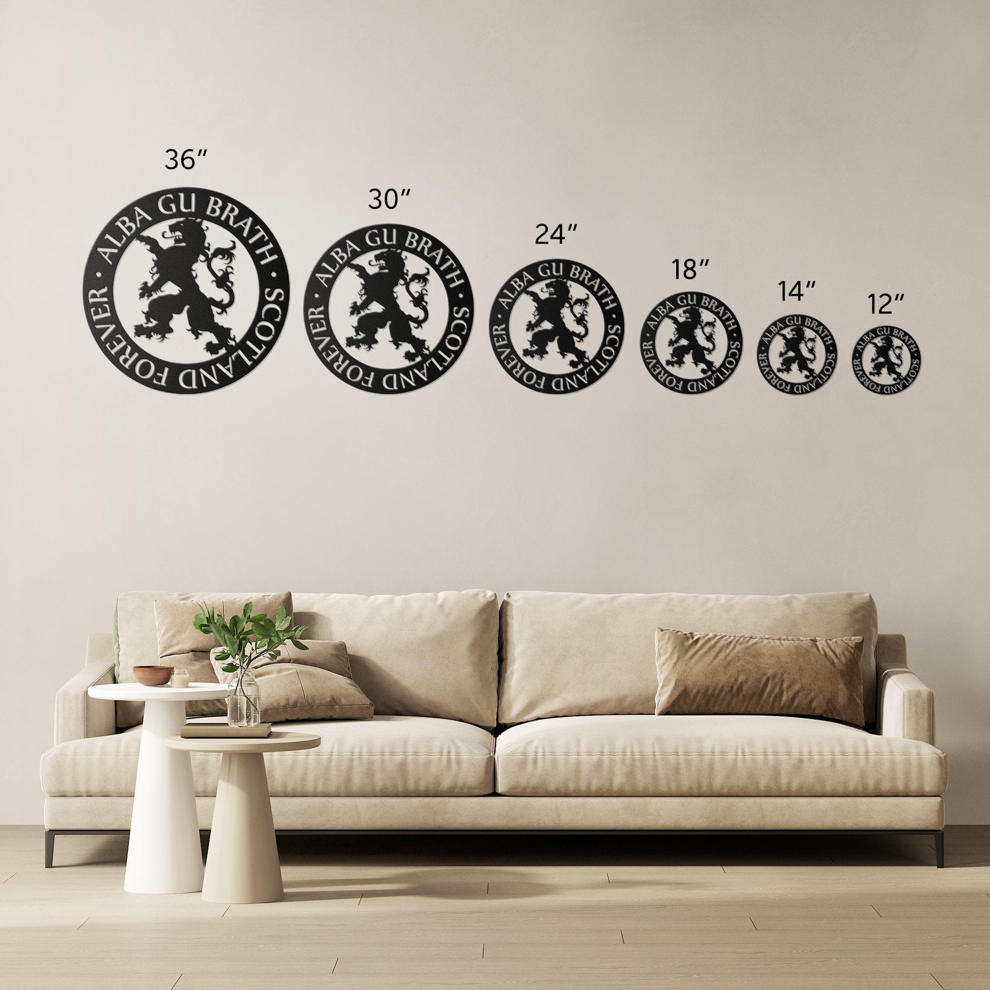 Alba Gu Brath - Scotland Forever - Lion Rampant Metal Wall Art