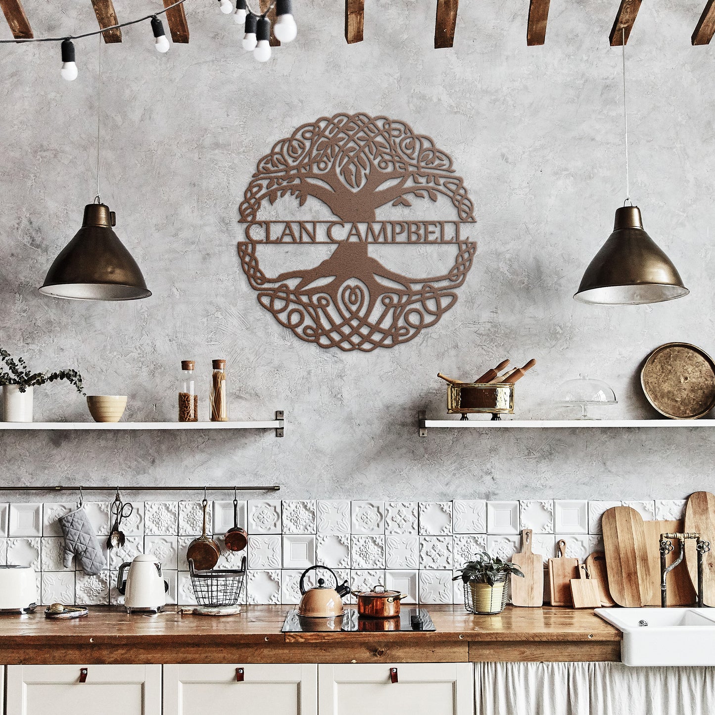 Clan Campbell | Celtic Tree of Life | Metal Wall Art