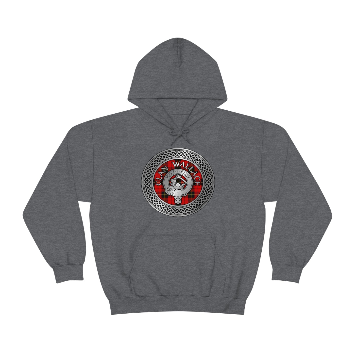 Clan Wallace Crest & Tartan Unisex Heavy Blend™ Hooded Sweatshirt