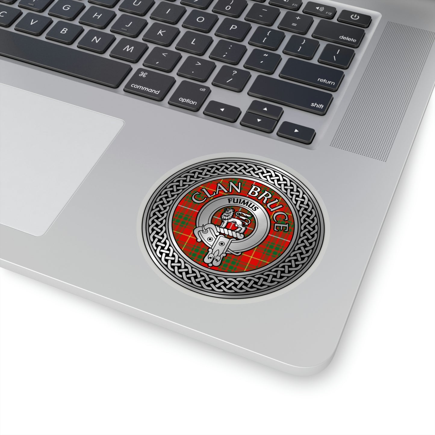 Clan Bruce Crest & Tartan Kiss-Cut Stickers